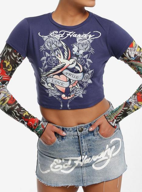 Ed Hardy TRUE LOVE VネックTシャツ XS エドハーディーED HARDY ブラック Vネック Tシャツ XS - メルカリ
