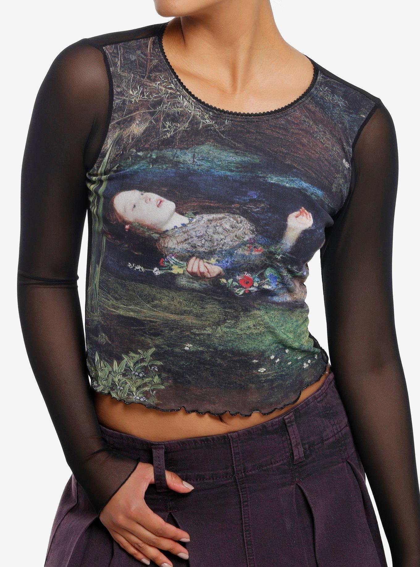 Thorn & Fable Ophelia Mesh Girls Long-Sleeve Top, , hi-res