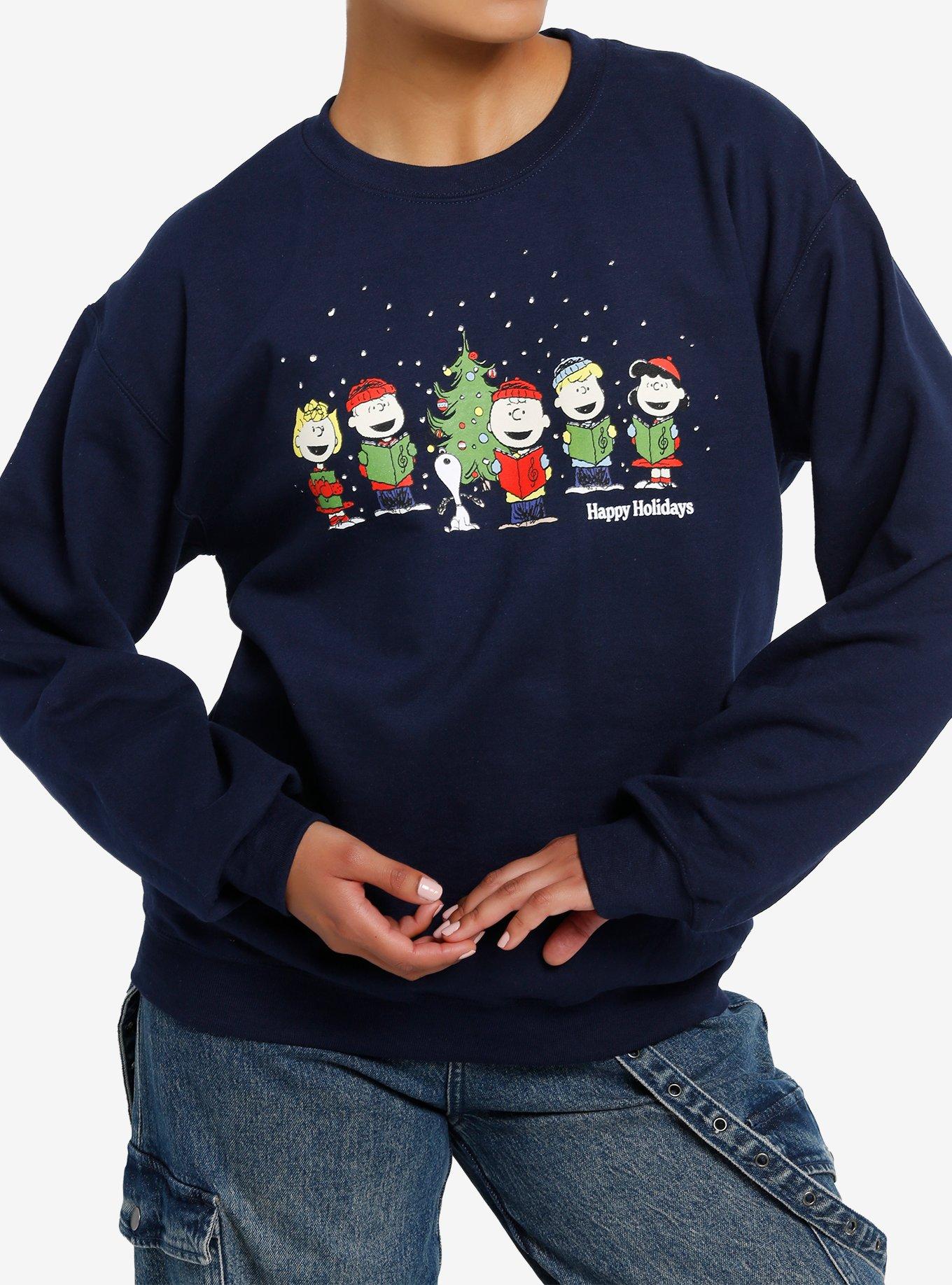 Peanuts Holiday Caroling Girls Sweatshirt, , hi-res