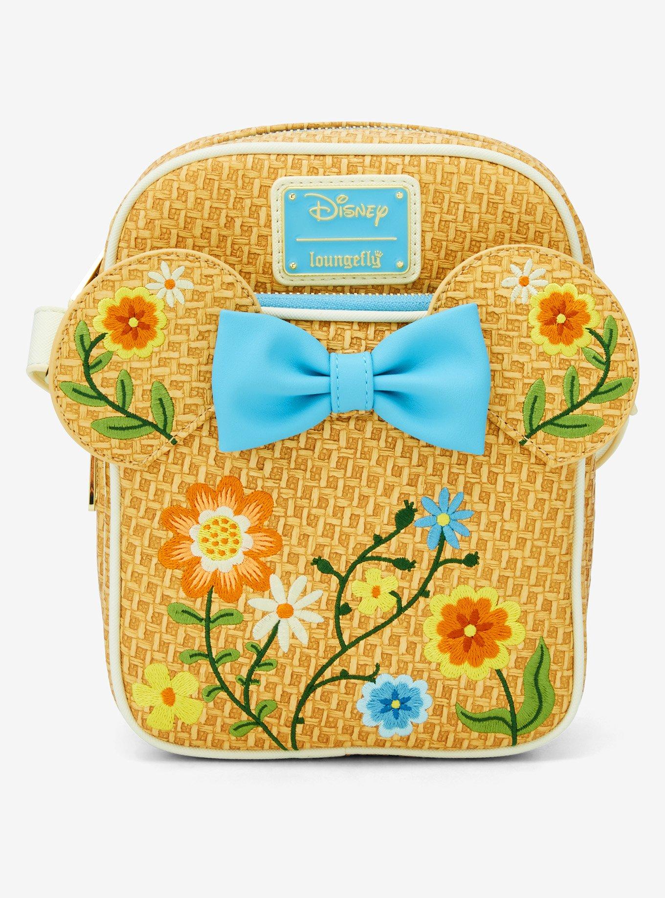 Loungefly Disney Minnie Mouse Raffia Floral Ears Mini Backpack - Exclusive Loungefly Disney Minnie Mouse Raffia Floral Ears Mini  main image 4