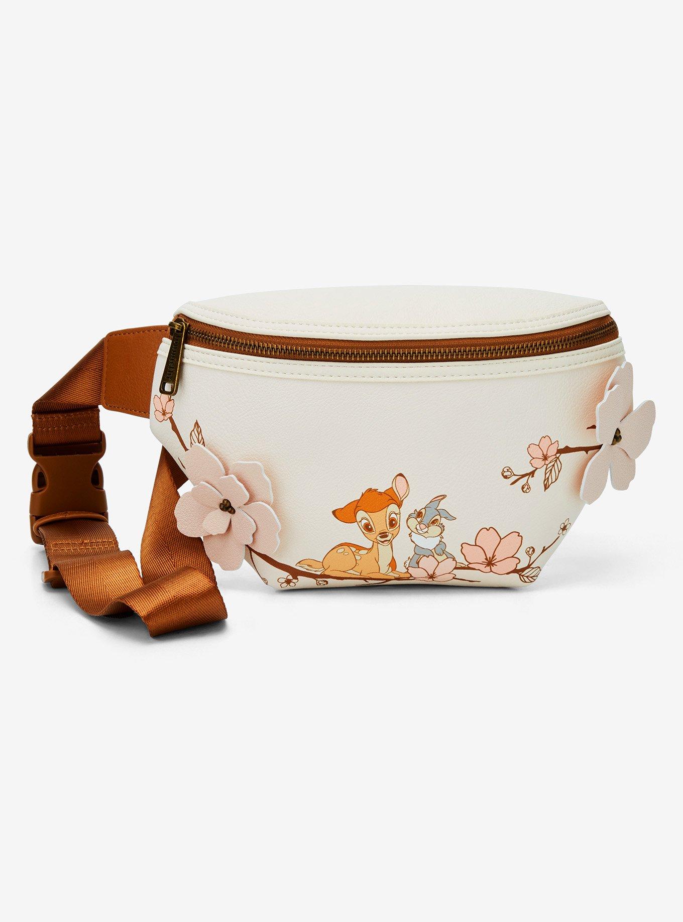 Loungefly Disney Bambi Cherry Blossom Embroidered Belt Bag — BoxLunch Exclusive, , hi-res