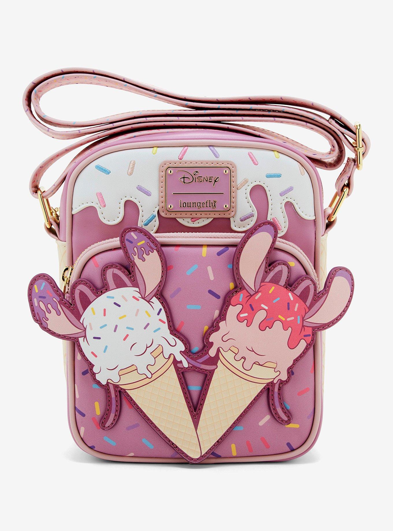 【注目コラボ】LoungeflyxDisneyMickeyIceCreamショルダーバッグ Loungefly Disney Lilo & Stitch Angel Ice Cream Cone