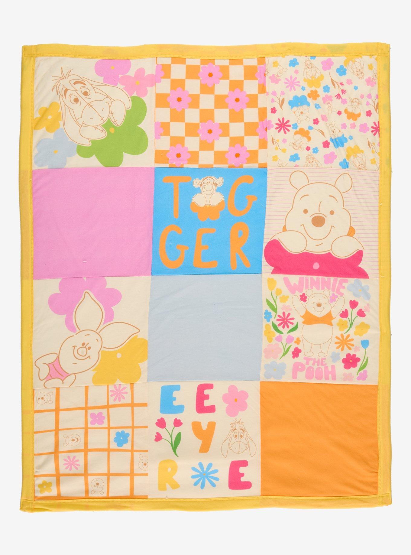 Disney Winnie the Pooh Floral Quilted Baby Blanket — BoxLunch Exclusive, , hi-res