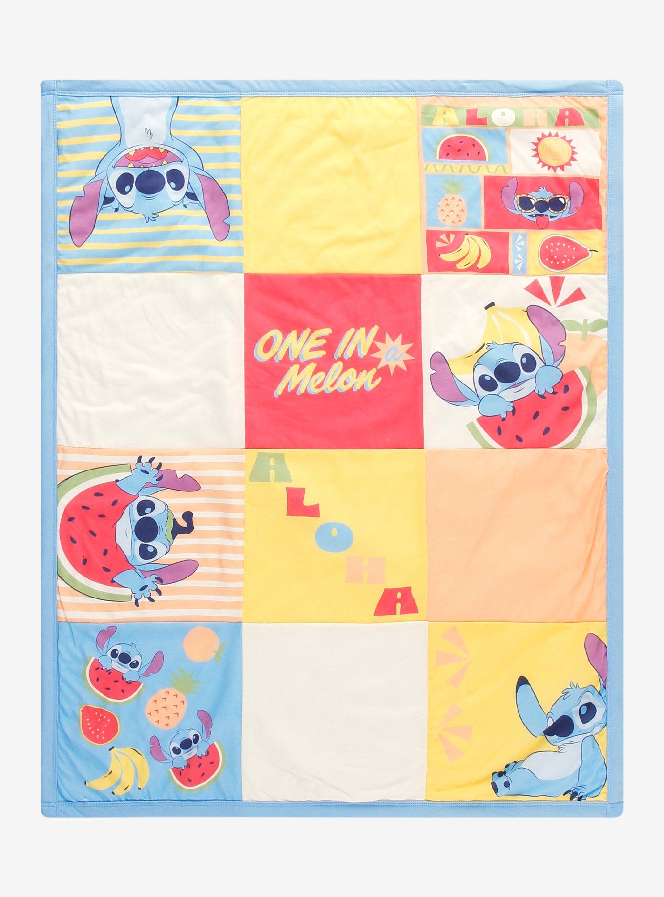 Disney Lilo & Stitch Watermelon Stitch Quilted Baby Blanket - BoxLunch Exclusive, , hi-res