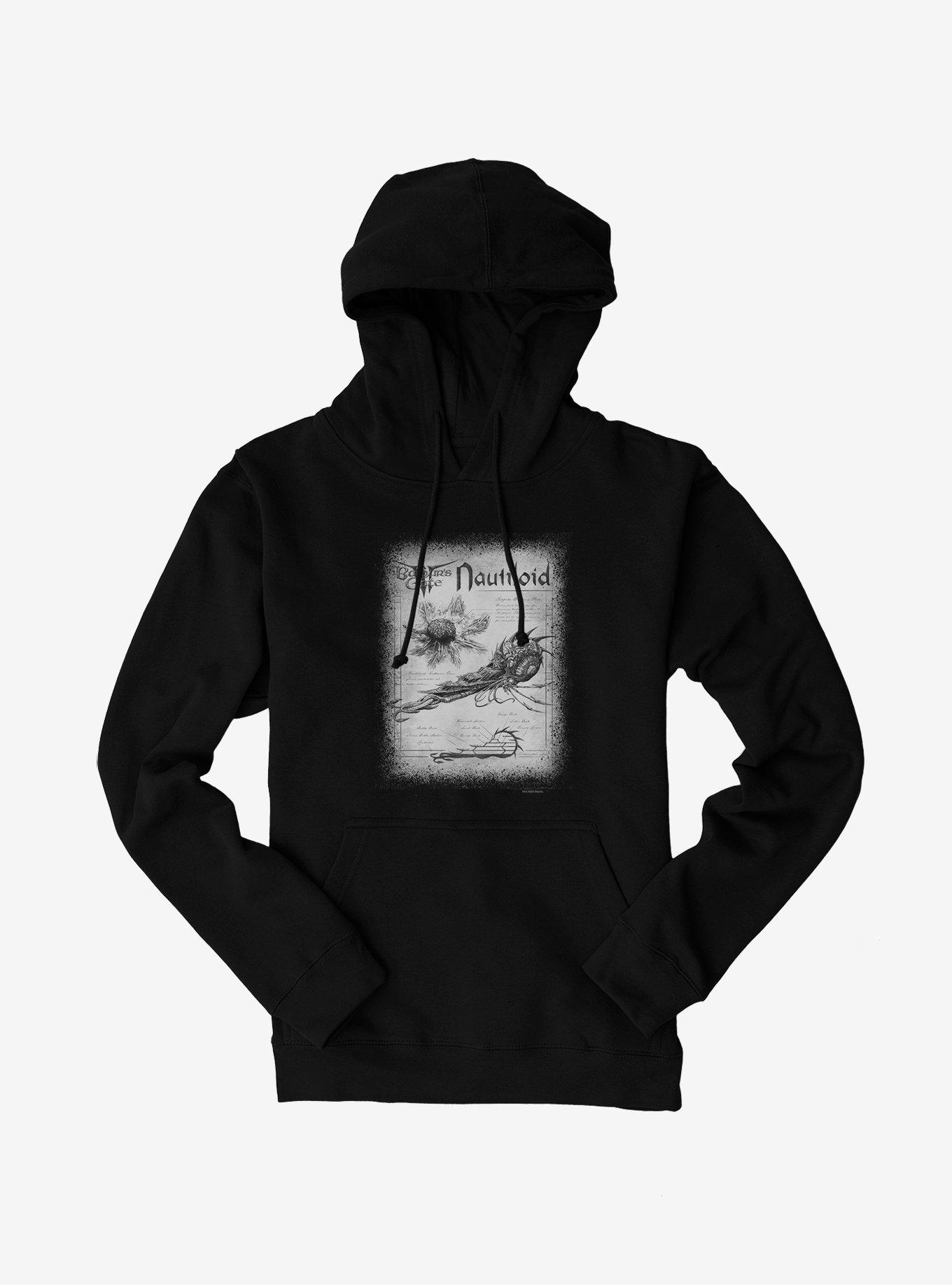 Dungeons & Dragons Nautiloid Ship Schematics Baldur's Gate Hoodie, BLACK, hi-res