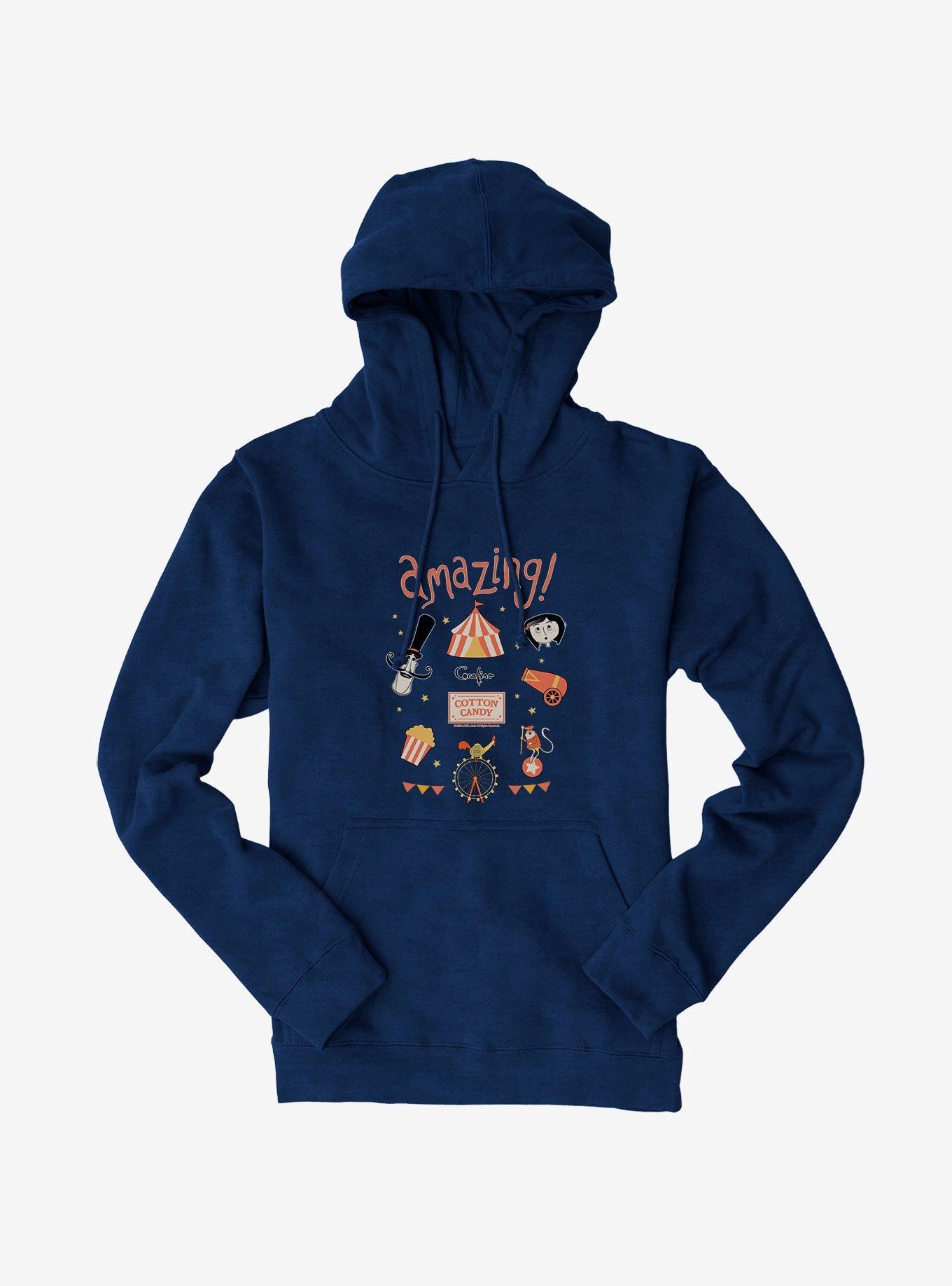 Coraline Cotton Candy Hoodie, NAVY, hi-res