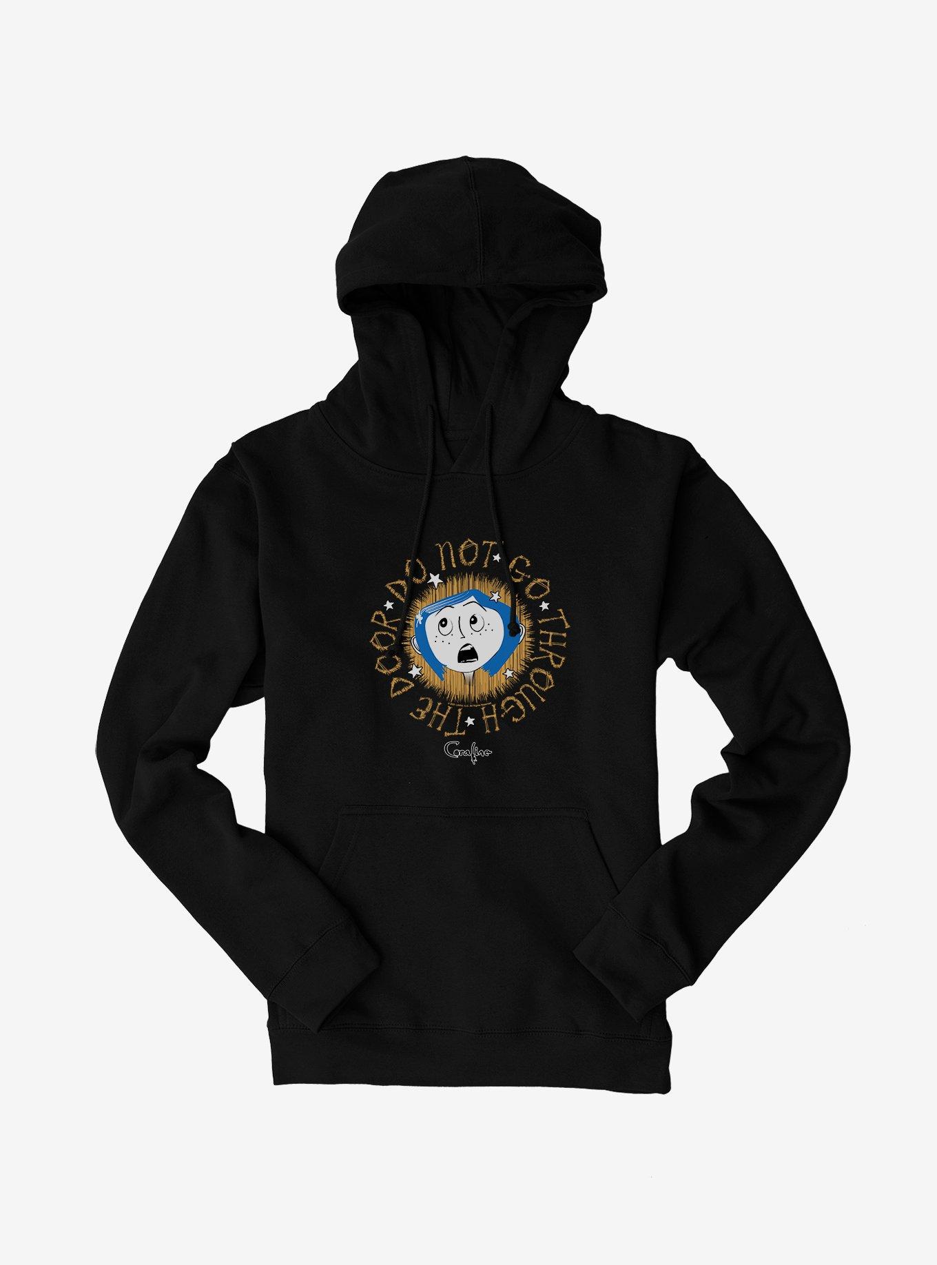 Coraline Do Not Go Stars Hoodie, BLACK, hi-res