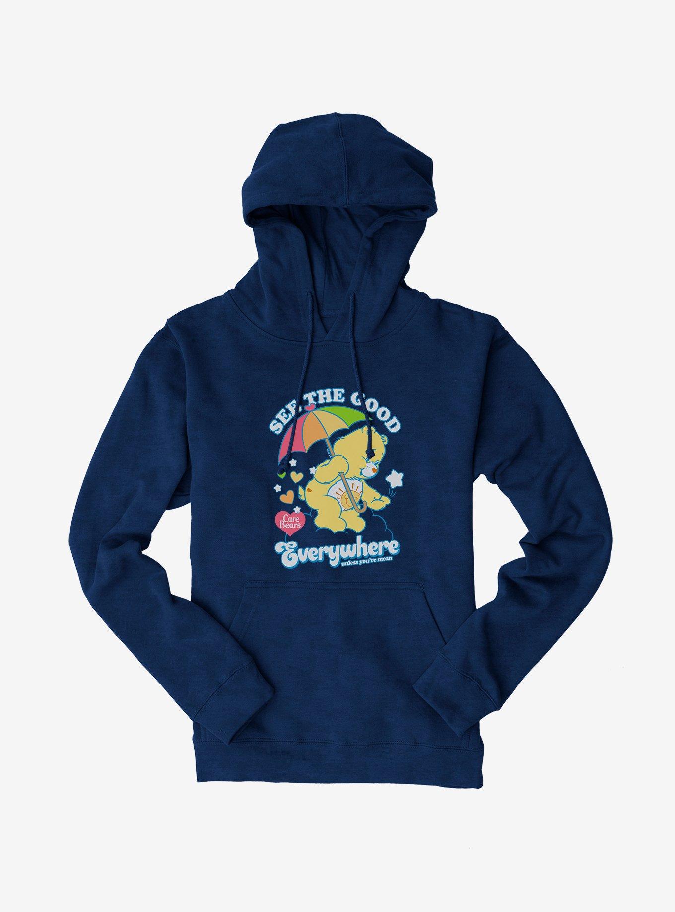 Care Bears Funshine Bear Good Everywhere Unless Your Evil Hoodie, NAVY, hi-res