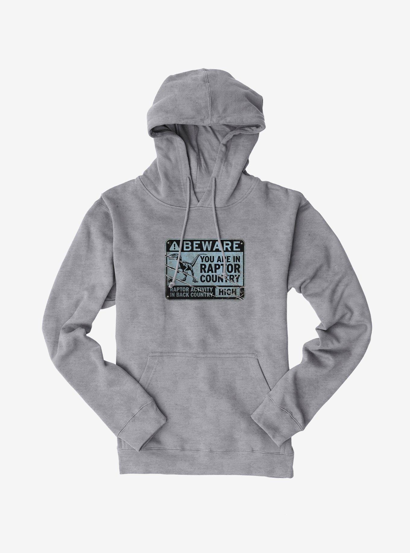 Jurassic World Dominion Beware Raptor Country Hoodie, SPORT GRAY, hi-res