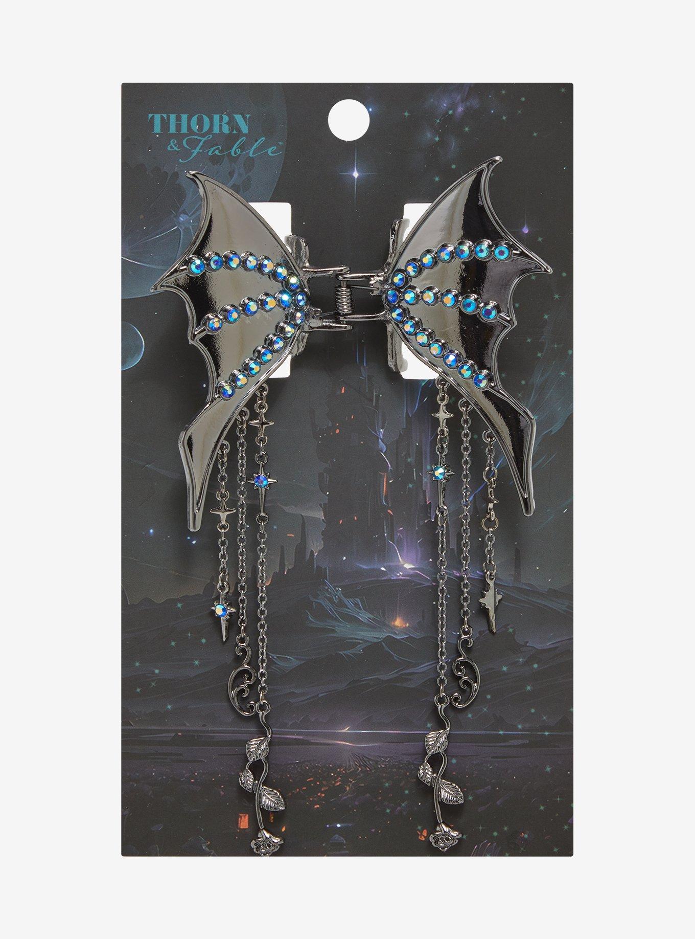 Thorn & Fable Bat Wing Charm Claw Hair Clip, , hi-res