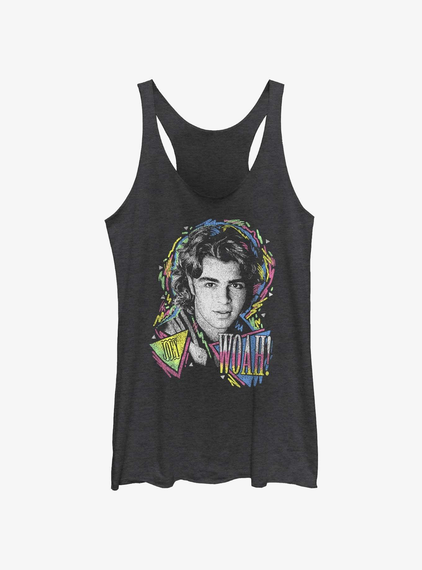 Blossom Joey Woah Girls Tank, BLK HTR, hi-res