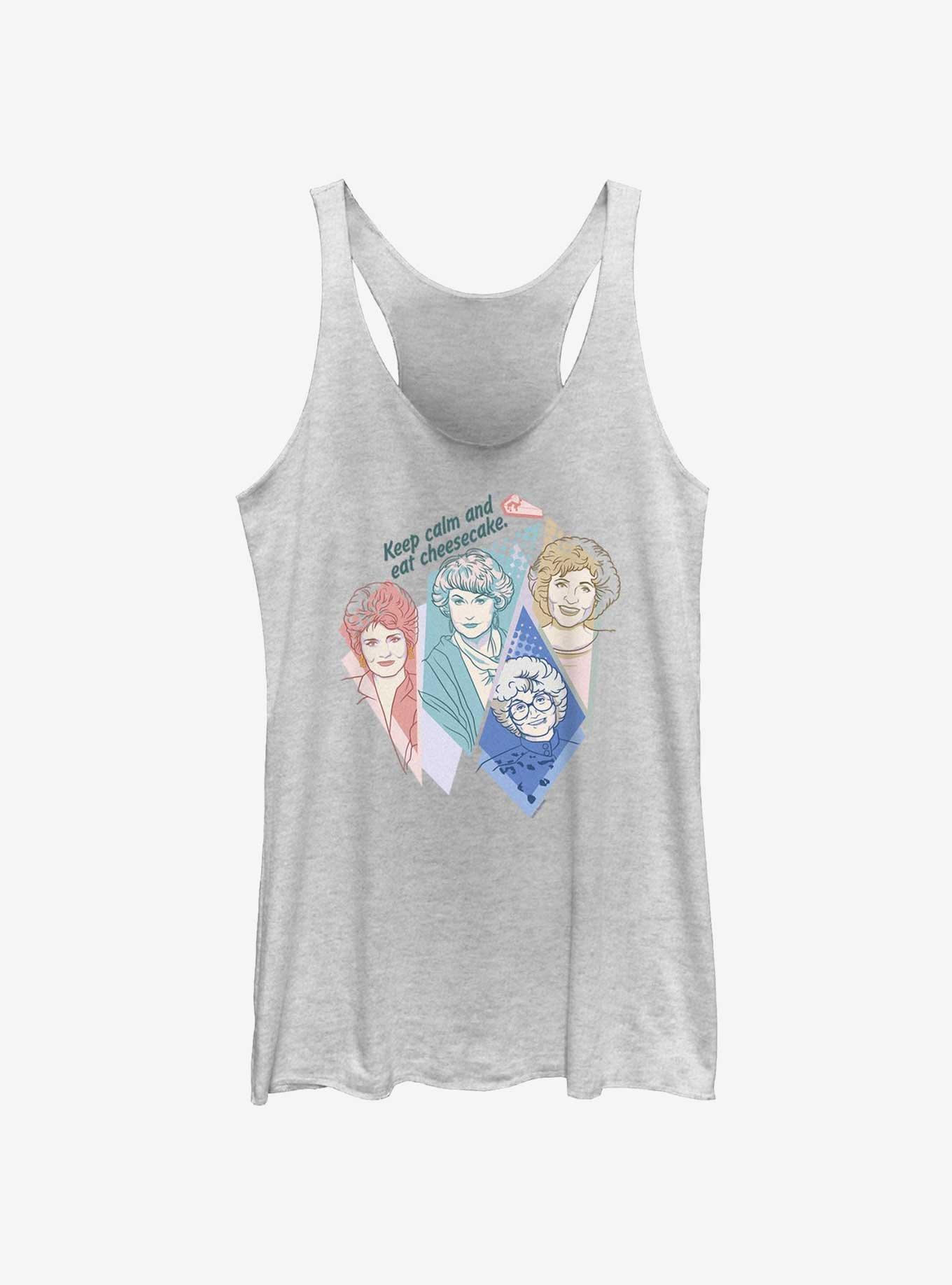 The Golden Girls Keep Calm Girls Tank, WHITE HTR, hi-res
