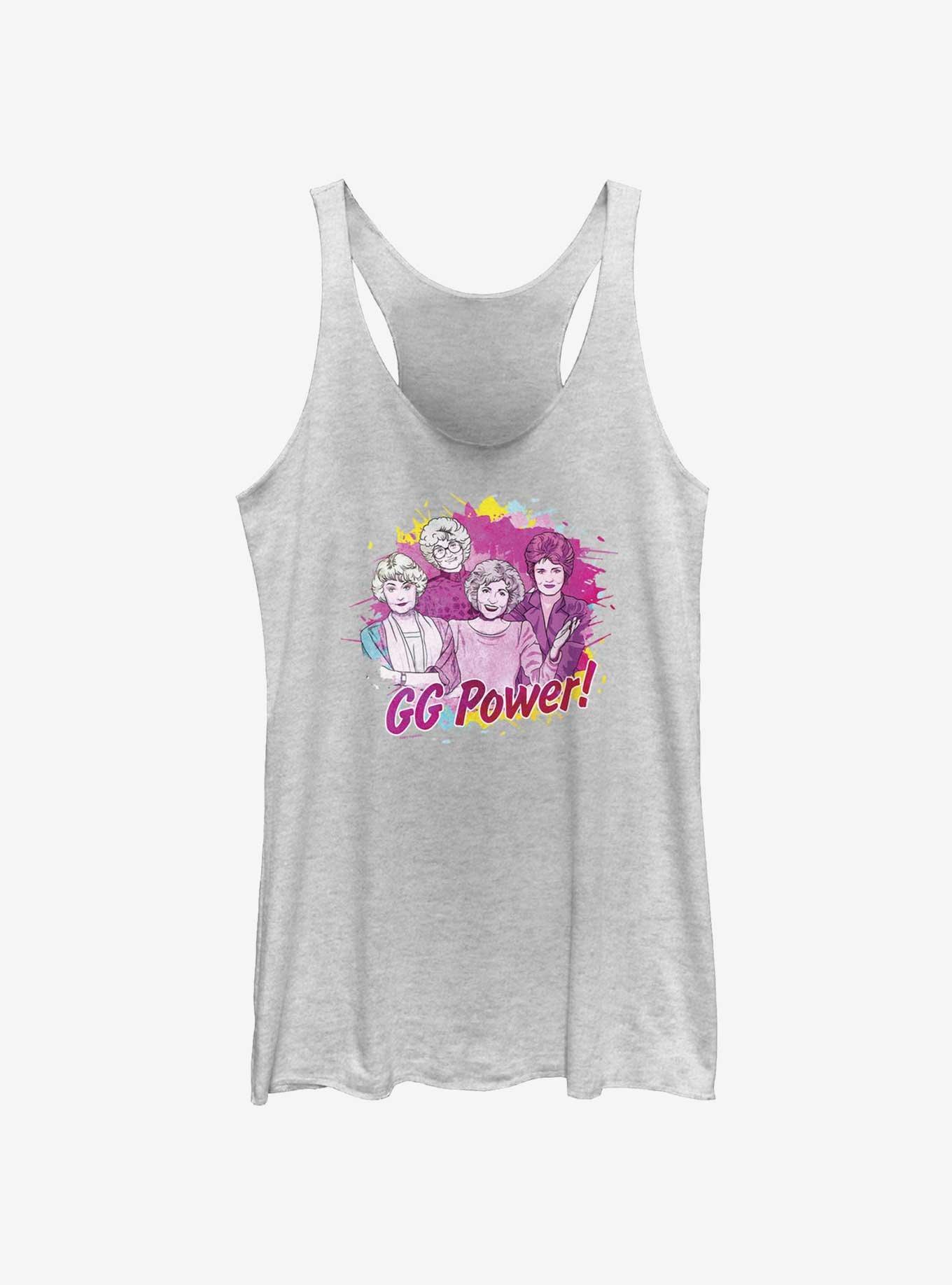 The Golden Girls Portrait Splash Girls Tank, WHITE HTR, hi-res