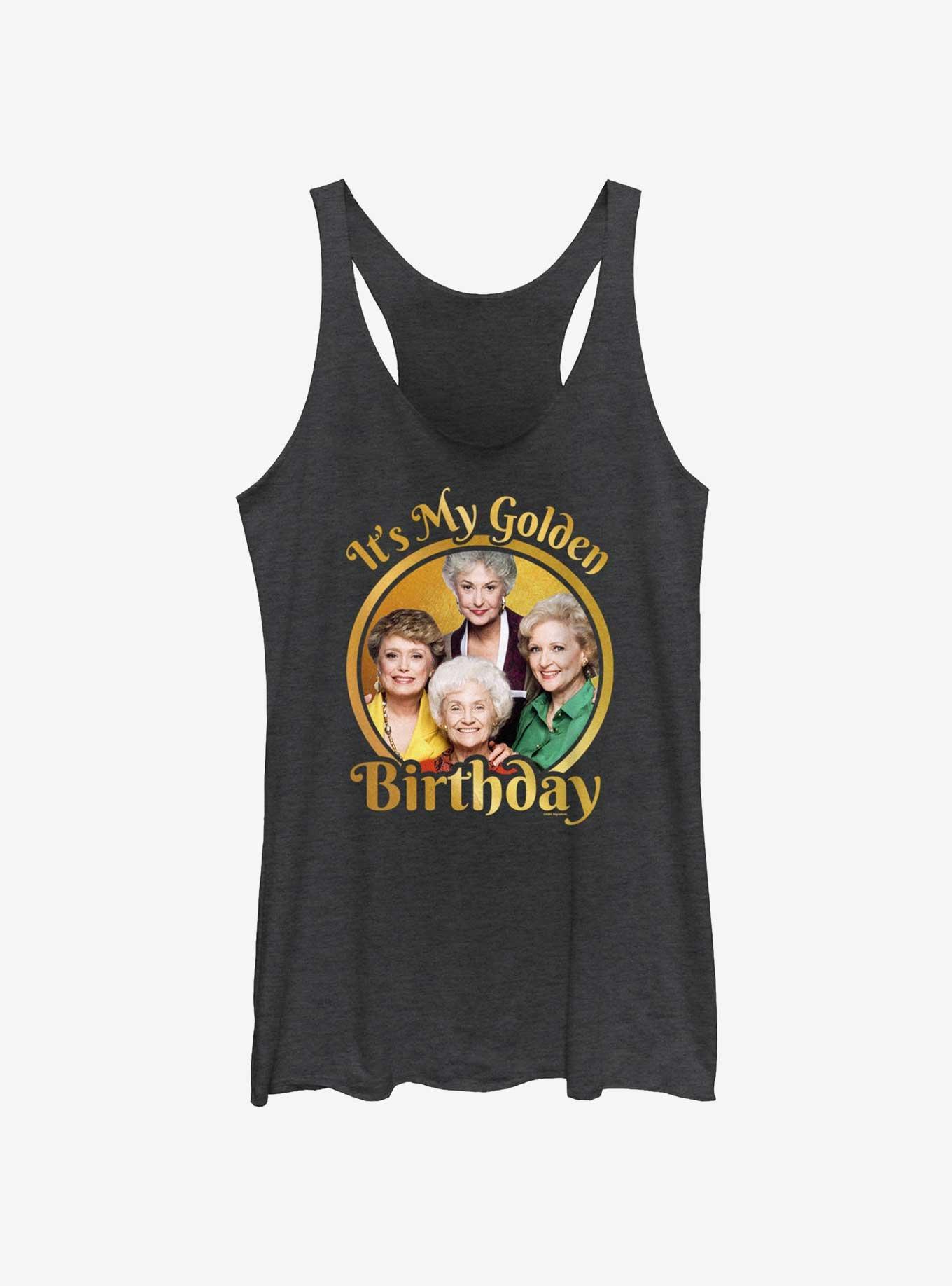 The Golden Girls My Golden Birthday Girls Tank, BLK HTR, hi-res