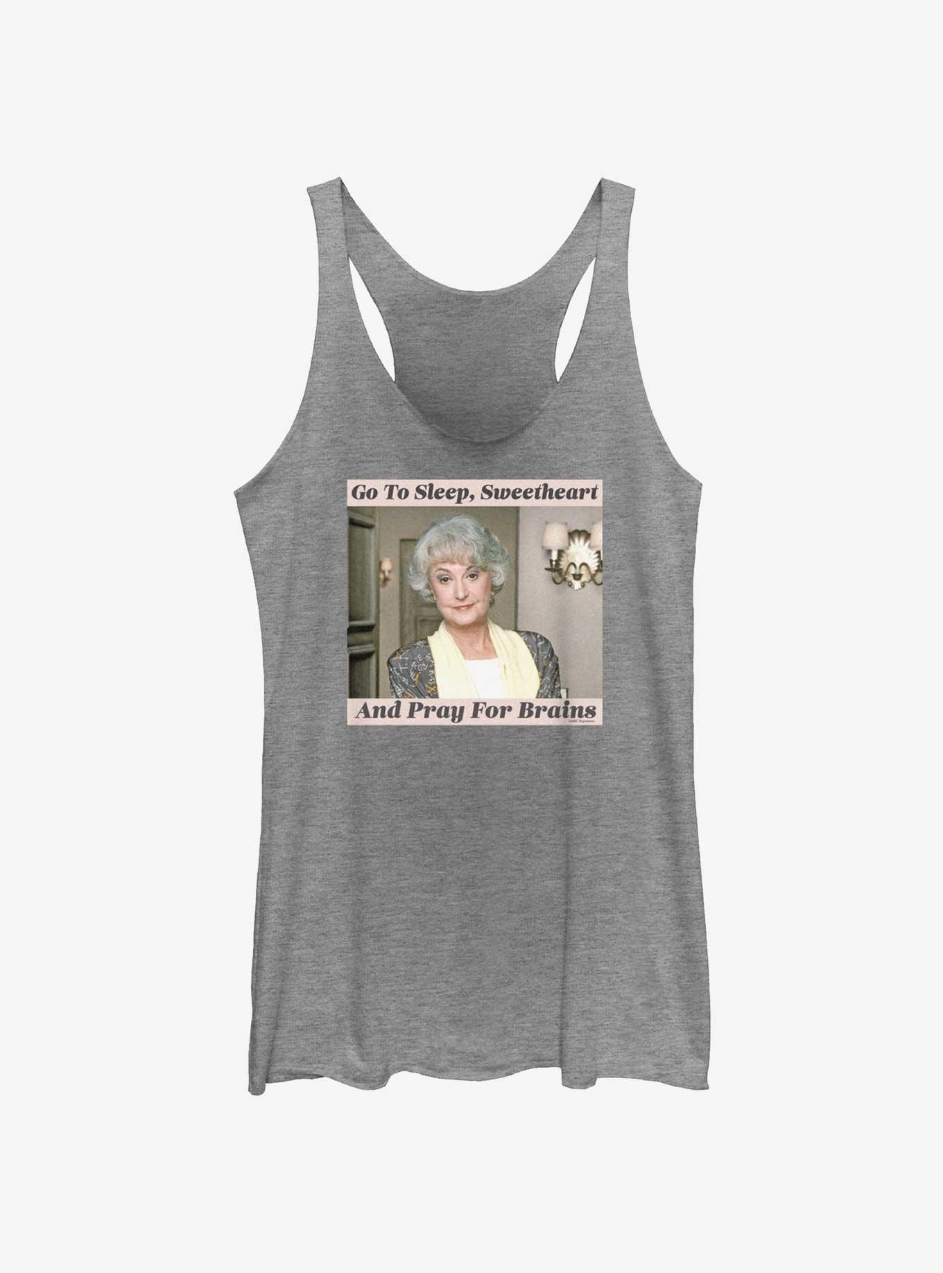 The Golden Girls Pray For Brains Girls Tank, GRAY HTR, hi-res