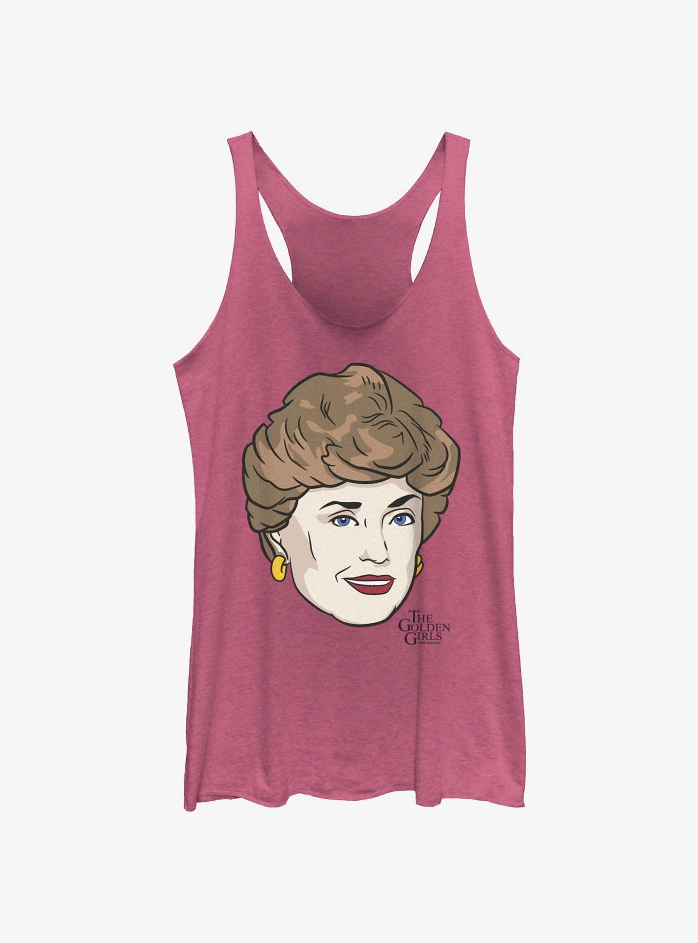 The Golden Girls Blanche Big face Girls Tank, PINK HTR, hi-res