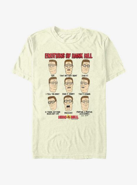 King of the Hill Emotions Of Hank Hill T-Shirt - BEIGETAN | Hot Topic