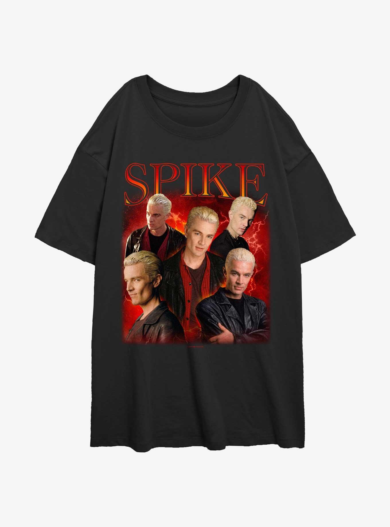 Buffy The Vampire Slayer Spike Retro Montage Girls Oversized T-Shirt, , hi-res