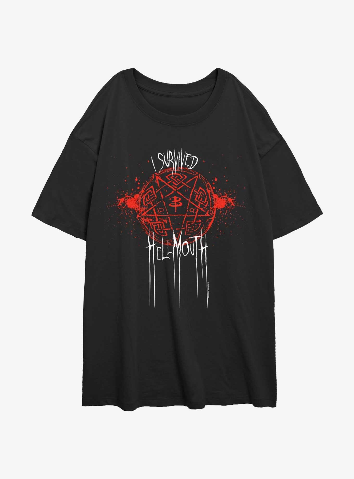 Buffy The Vampire Slayer I Survived Hell Mouth Girls Oversized T-Shirt