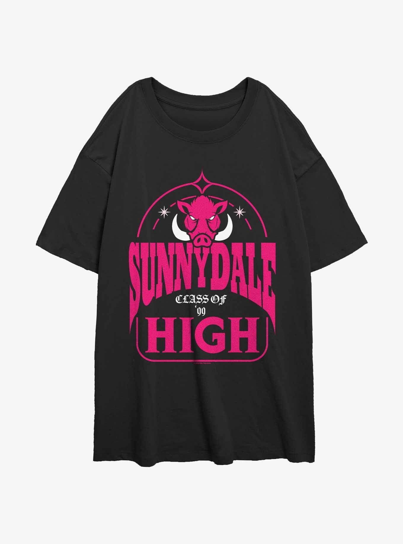 Buffy The Vampire Slayer Sunnydale High Girls Oversized T-Shirt, BLACK, hi-res