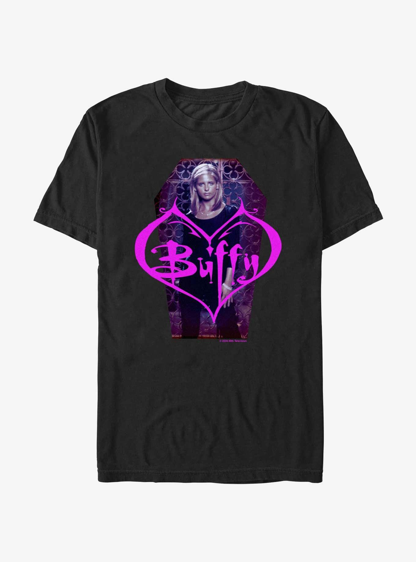 Buffy The Vampire Slayer Coffin Portrait T-Shirt, BLACK, hi-res