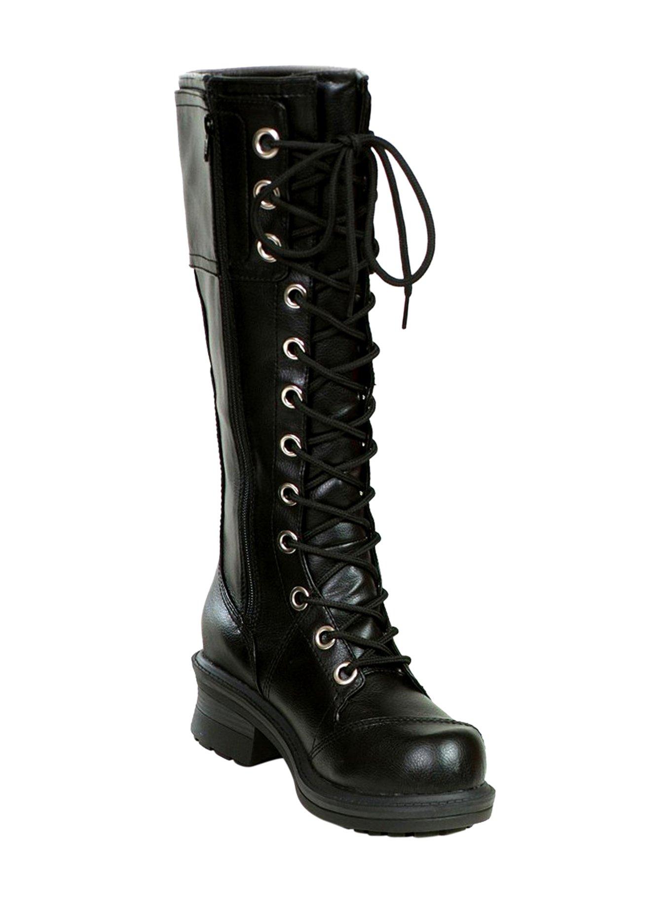 Black Overlay Pole Climber Boots