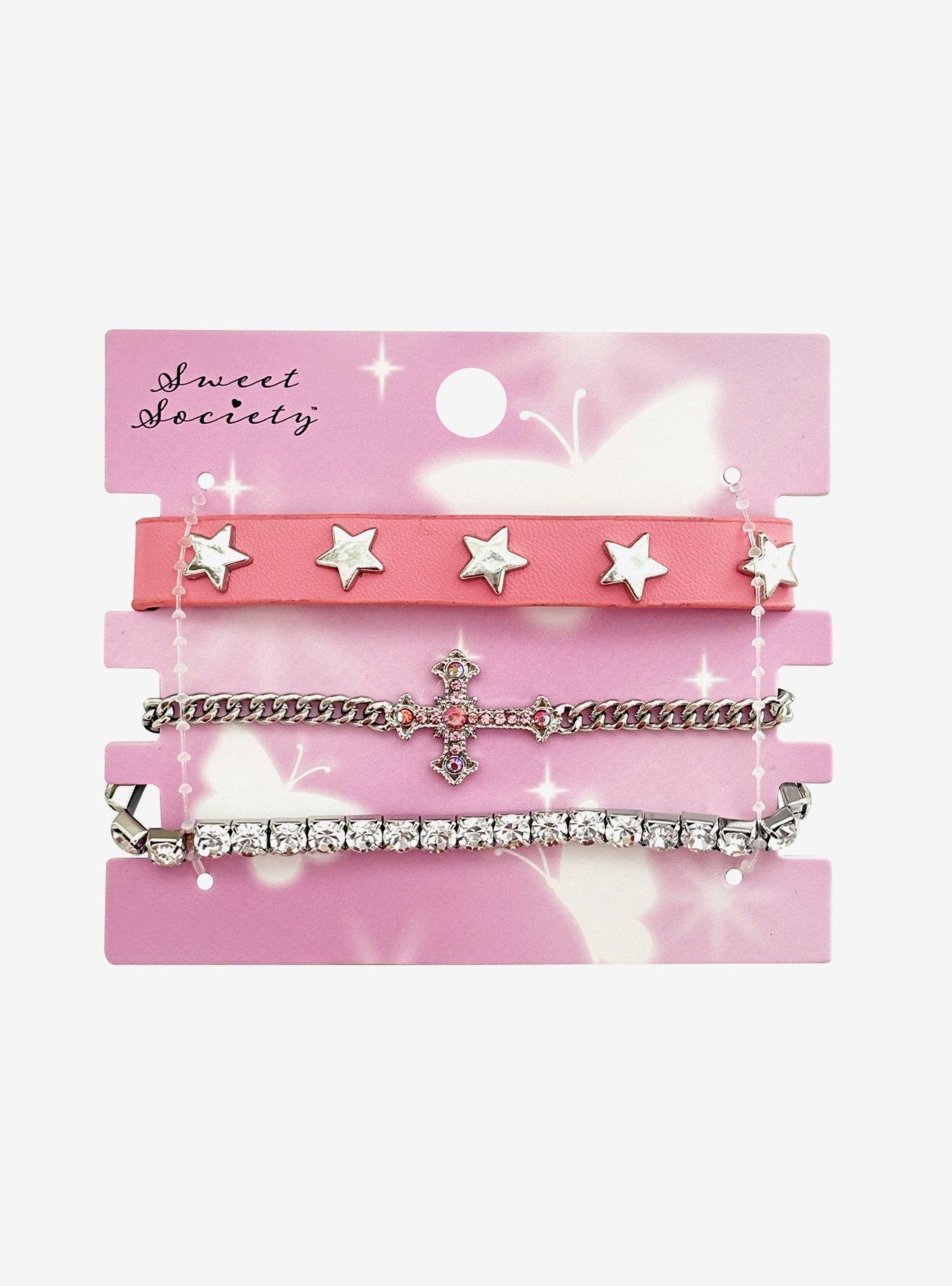 Sweet Society Star Cross Bling Bracelet Set, , hi-res