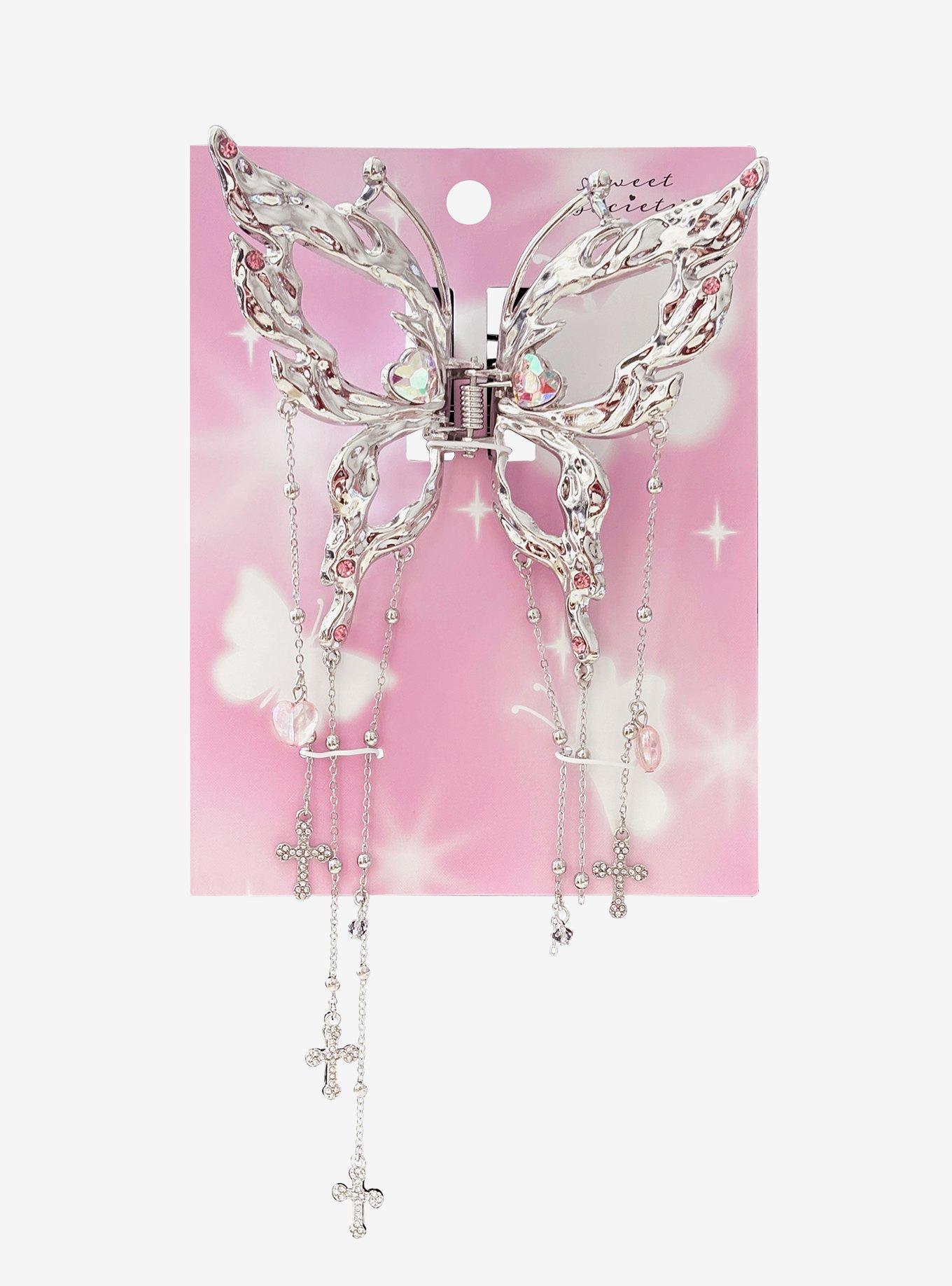 Sweet Society Bling Butterfly Claw Hair Clip, , hi-res