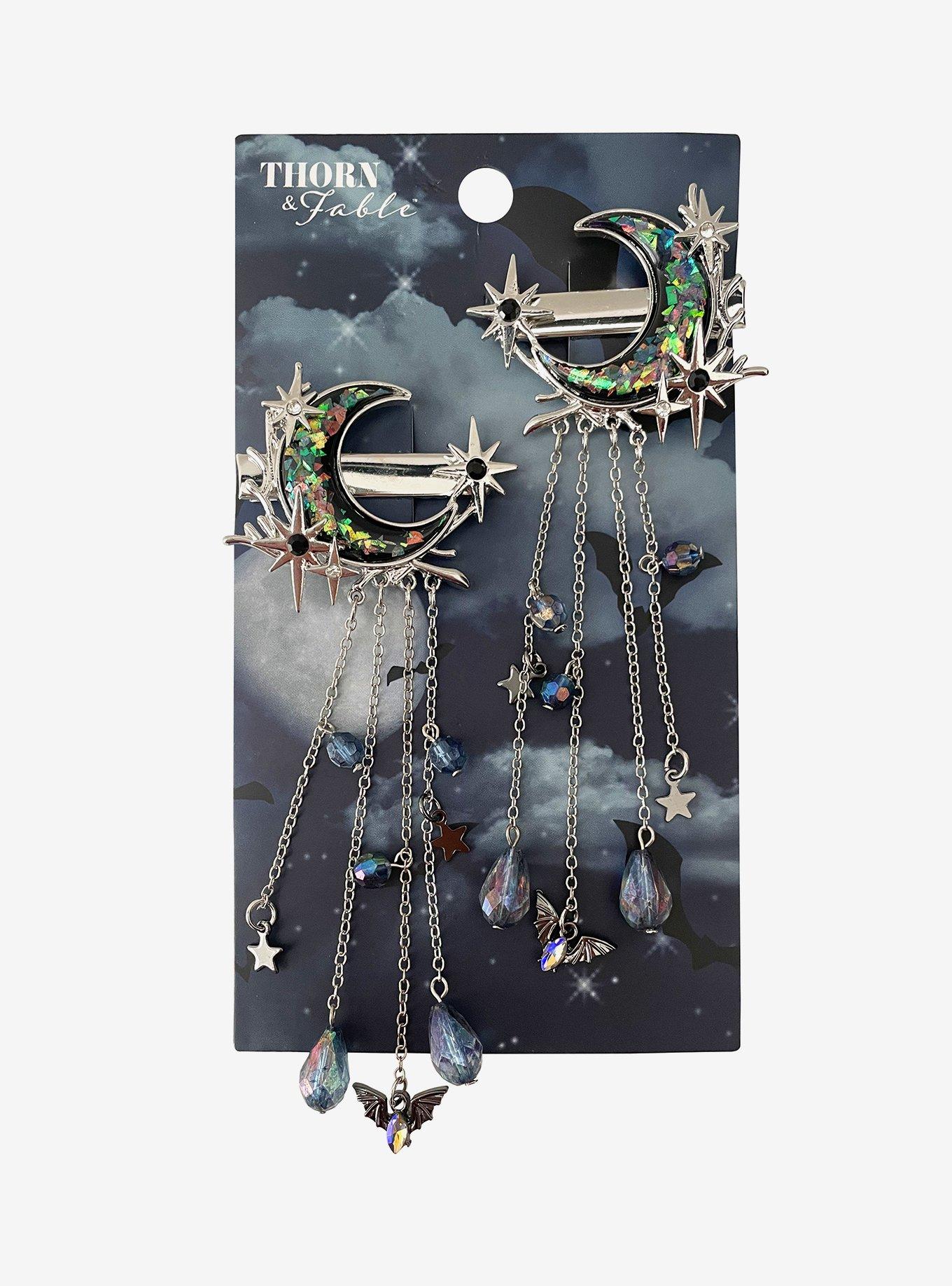 Thorn & Fable Opal Moon Hair Clip Set, , hi-res