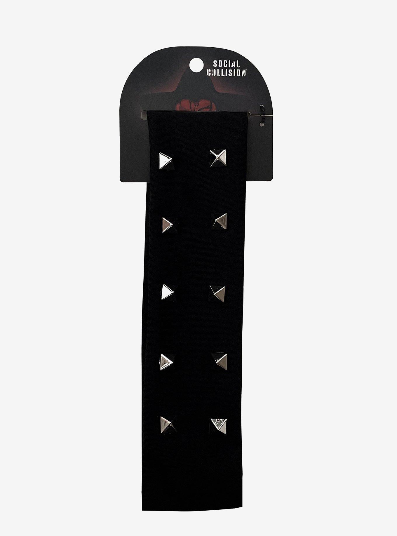 Social Collision Pyramid Stud Stretch Headband, , hi-res