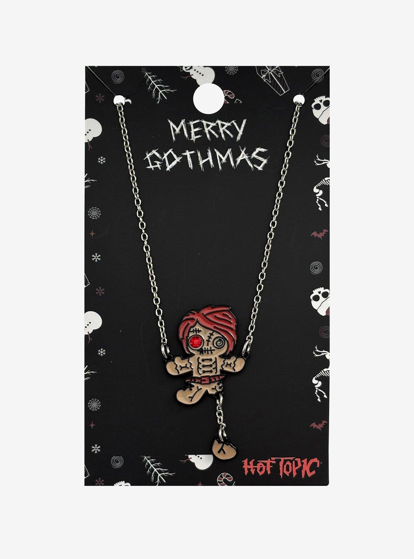Goth Gingerbread Pendant Necklace, , hi-res