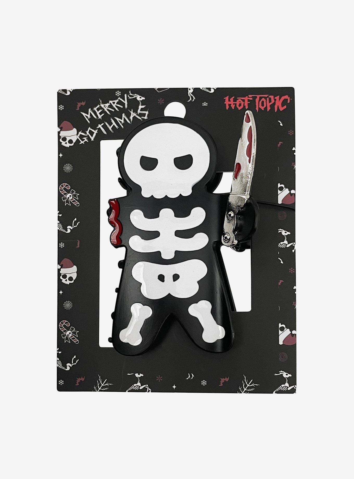 Skeleton Gingerbread Person Figural Claw Hair Clip, , hi-res