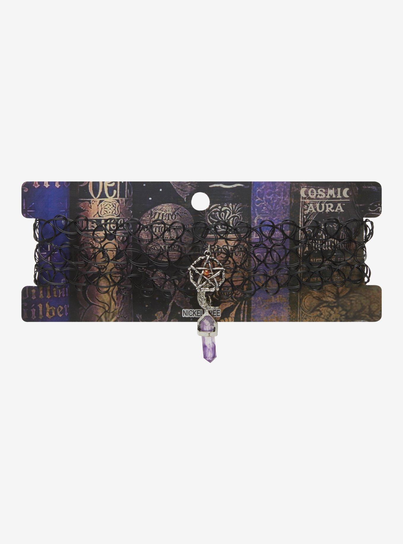 Cosmic Aura Spell Crystal Tattoo Choker Set, , hi-res