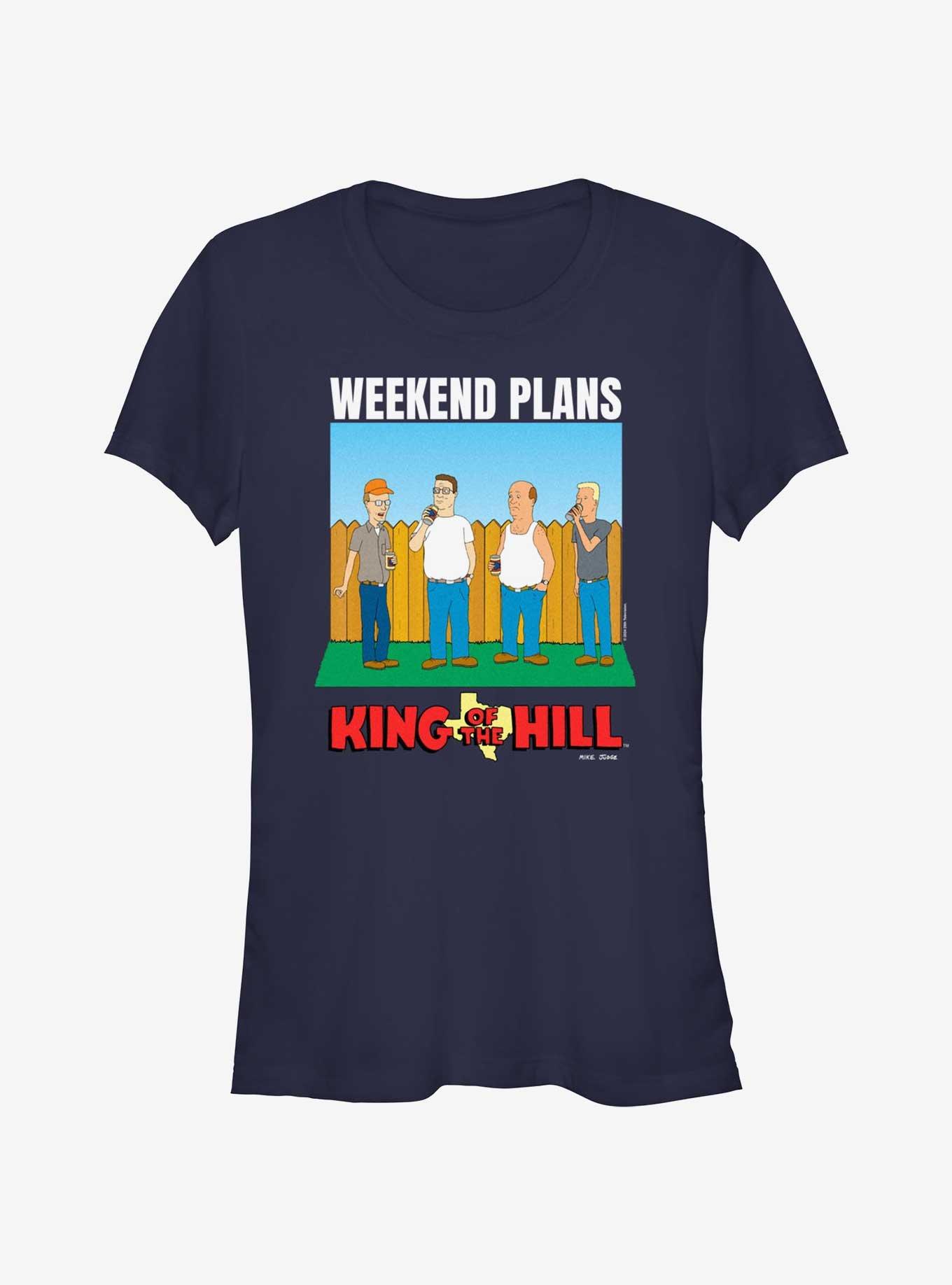 King of the Hill Weekend Plans Girls T-Shirt, NAVY, hi-res