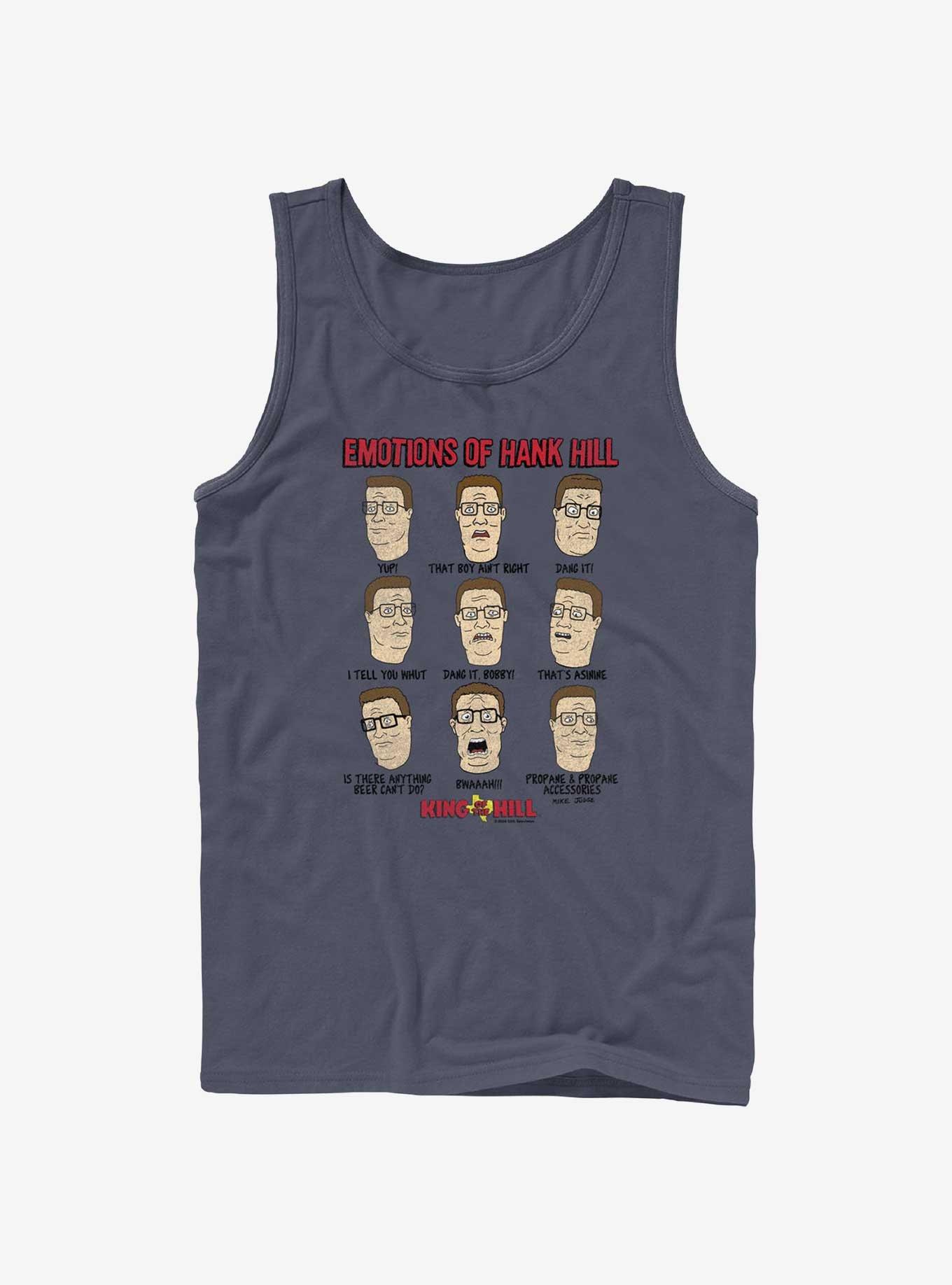 King of the Hill Emotions Of Hank Hill Tank, NAVY, hi-res