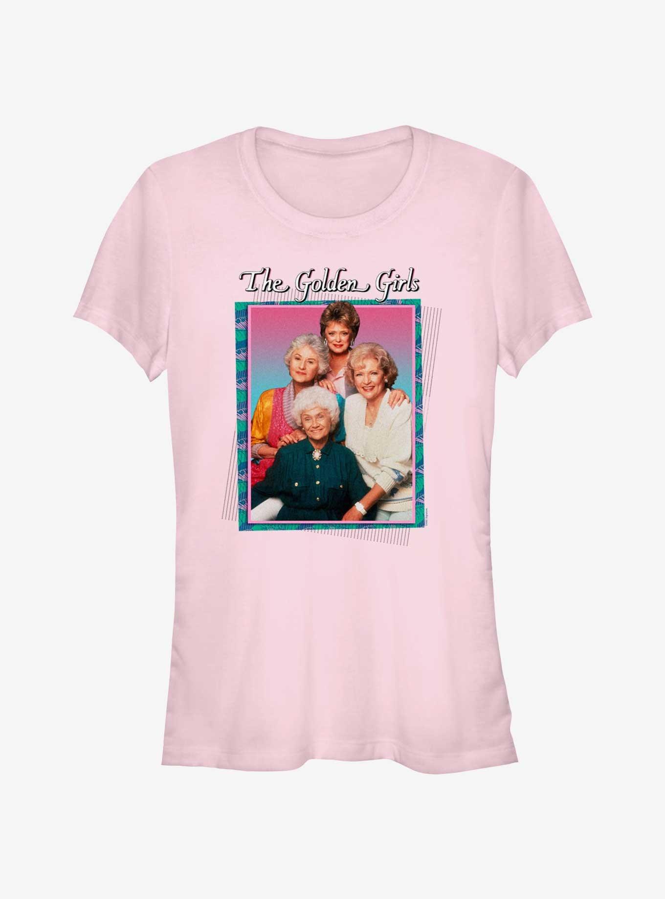 The Golden Girls Group Portrait Retro Girls T-Shirt, LIGHT PINK, hi-res