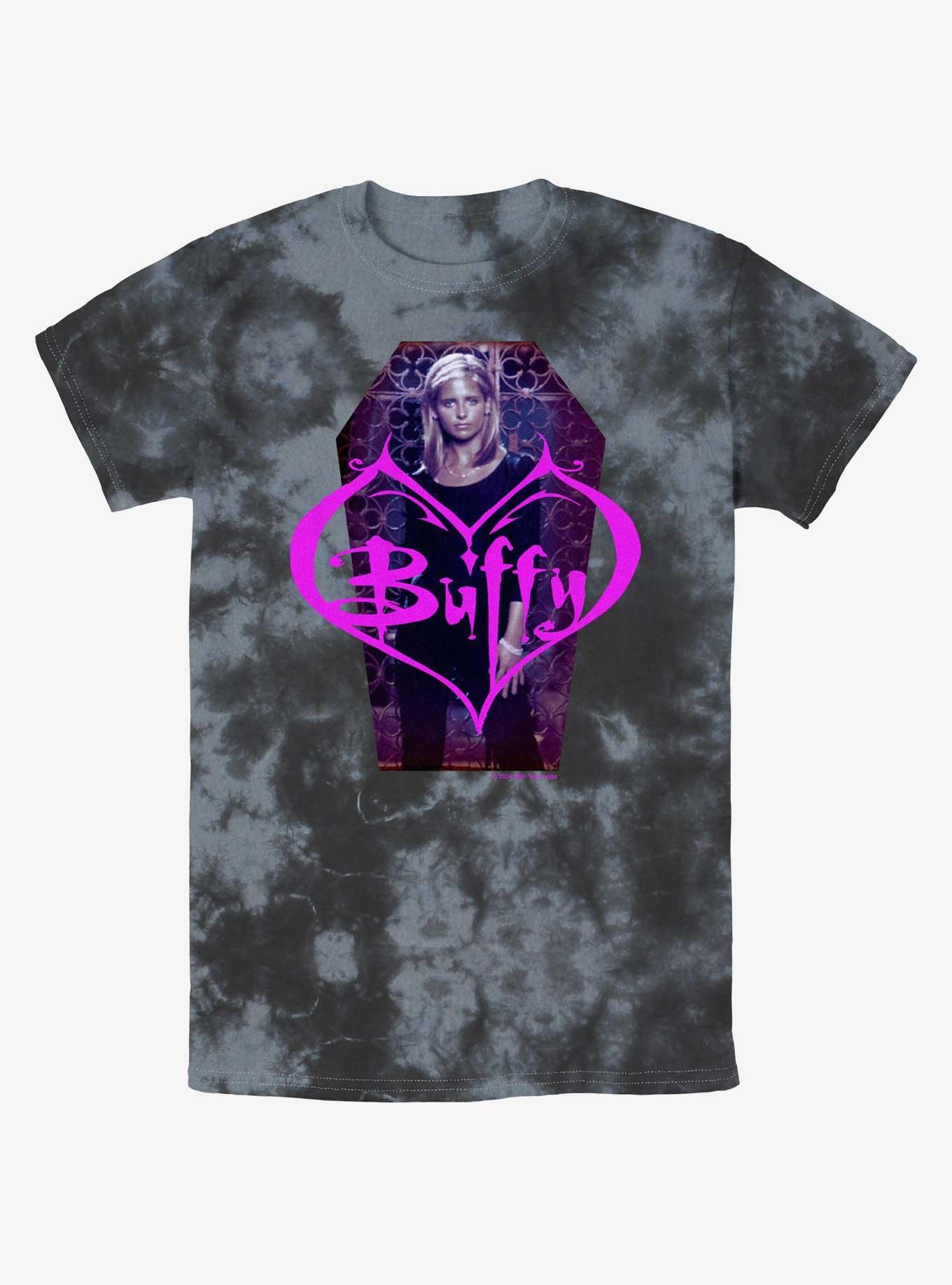 Buffy The Vampire Slayer Coffin Portrait Tie-Dye T-Shirt, BLKCHAR, hi-res