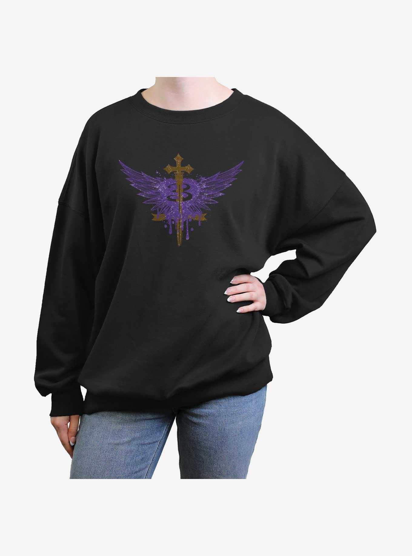 Buffy The Vampire Slayer Buffy Sword Girls Oversized Sweatshirt