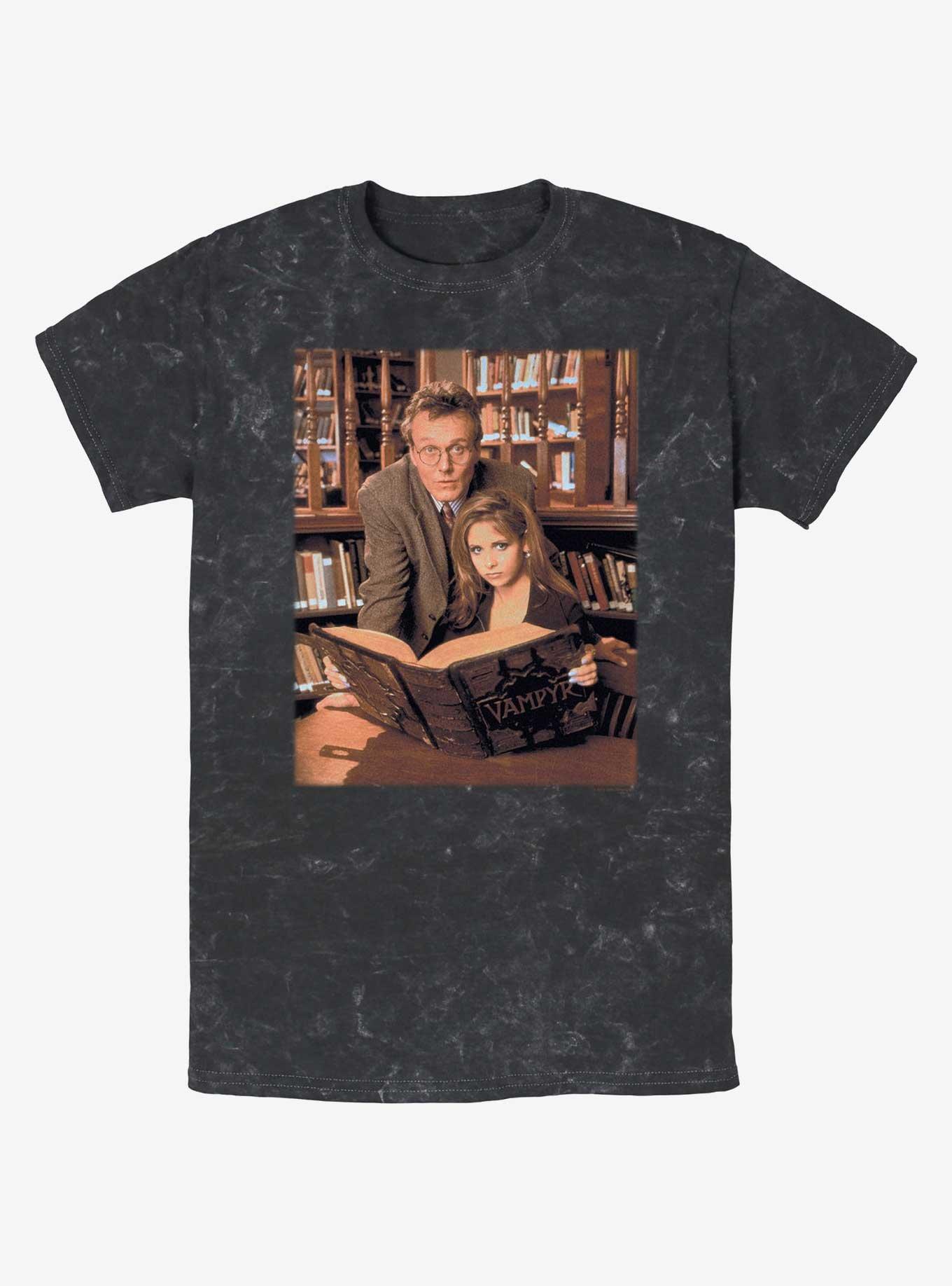 Buffy The Vampire Slayer Buffy Book Portrait Mineral Wash T-Shirt, , hi-res