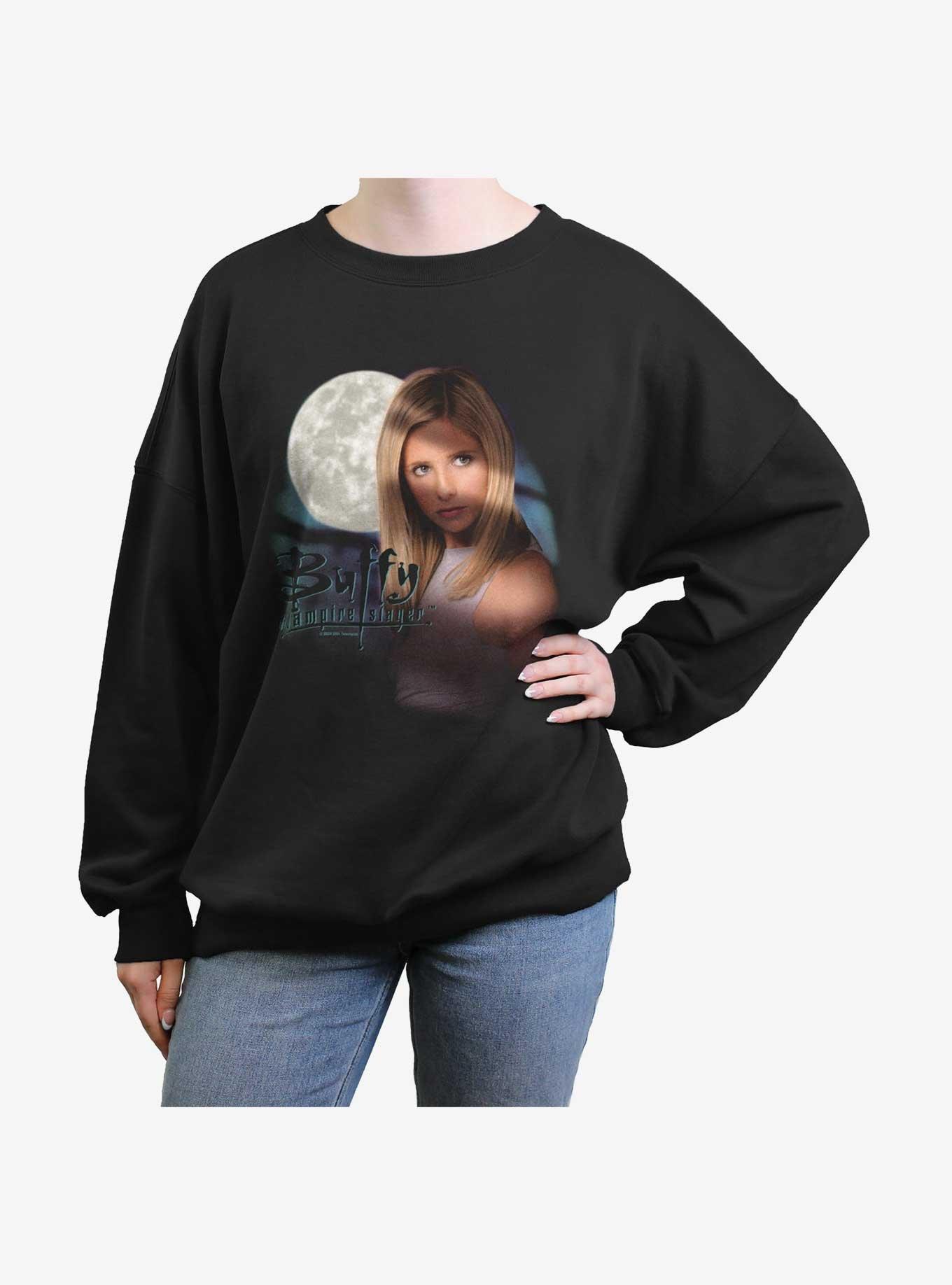 Buffy The Vampire Slayer Buffy Night Portrait Girls Oversized Sweatshirt, BLACK, hi-res
