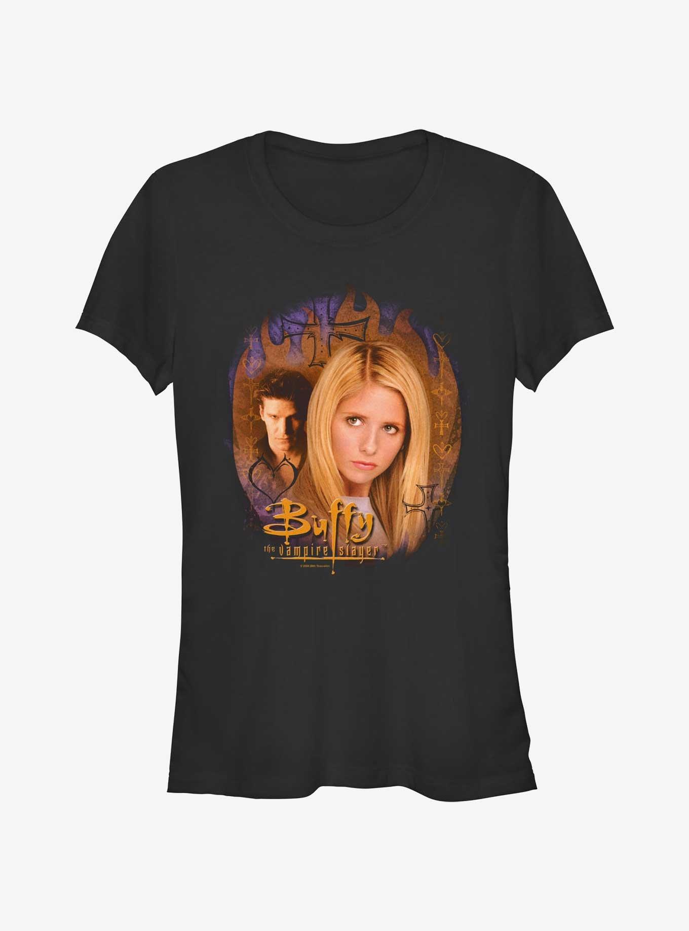 Buffy The Vampire Slayer Buffy And Angel Pose Girls T-Shirt, , hi-res