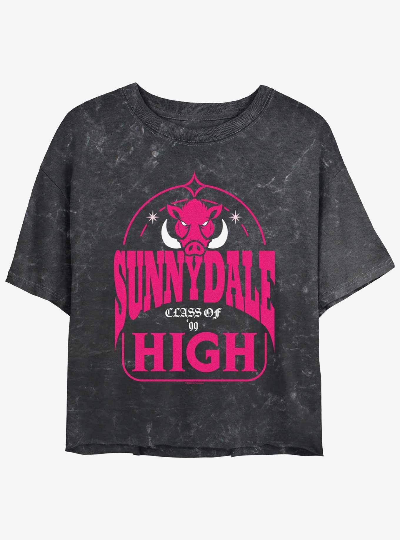 Buffy The Vampire Slayer Sunnydale High Girls Mineral Wash Crop T-Shirt, , hi-res