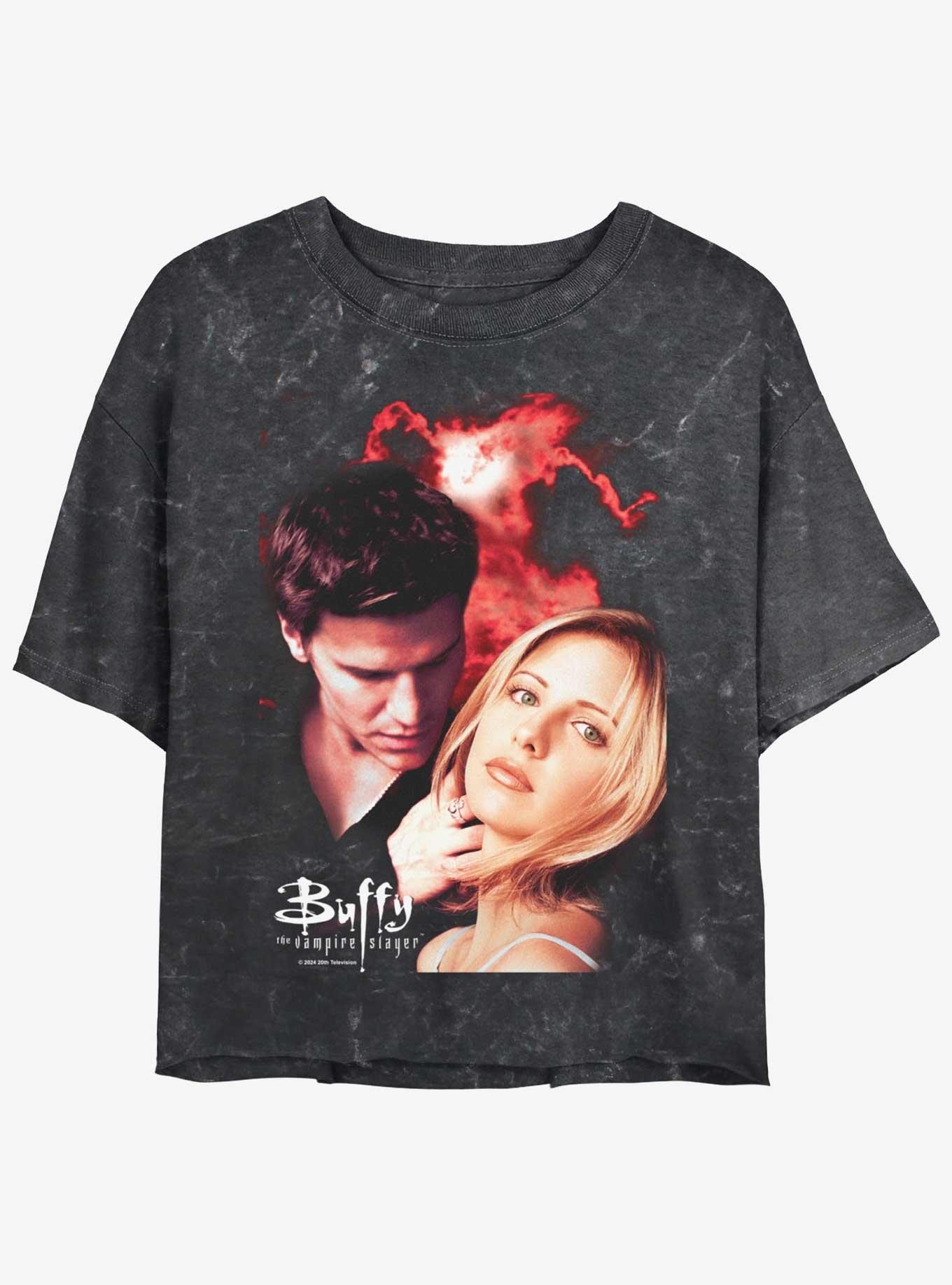 Buffy The Vampire Slayer Season Two Girls Mineral Wash Crop T-Shirt, , hi-res