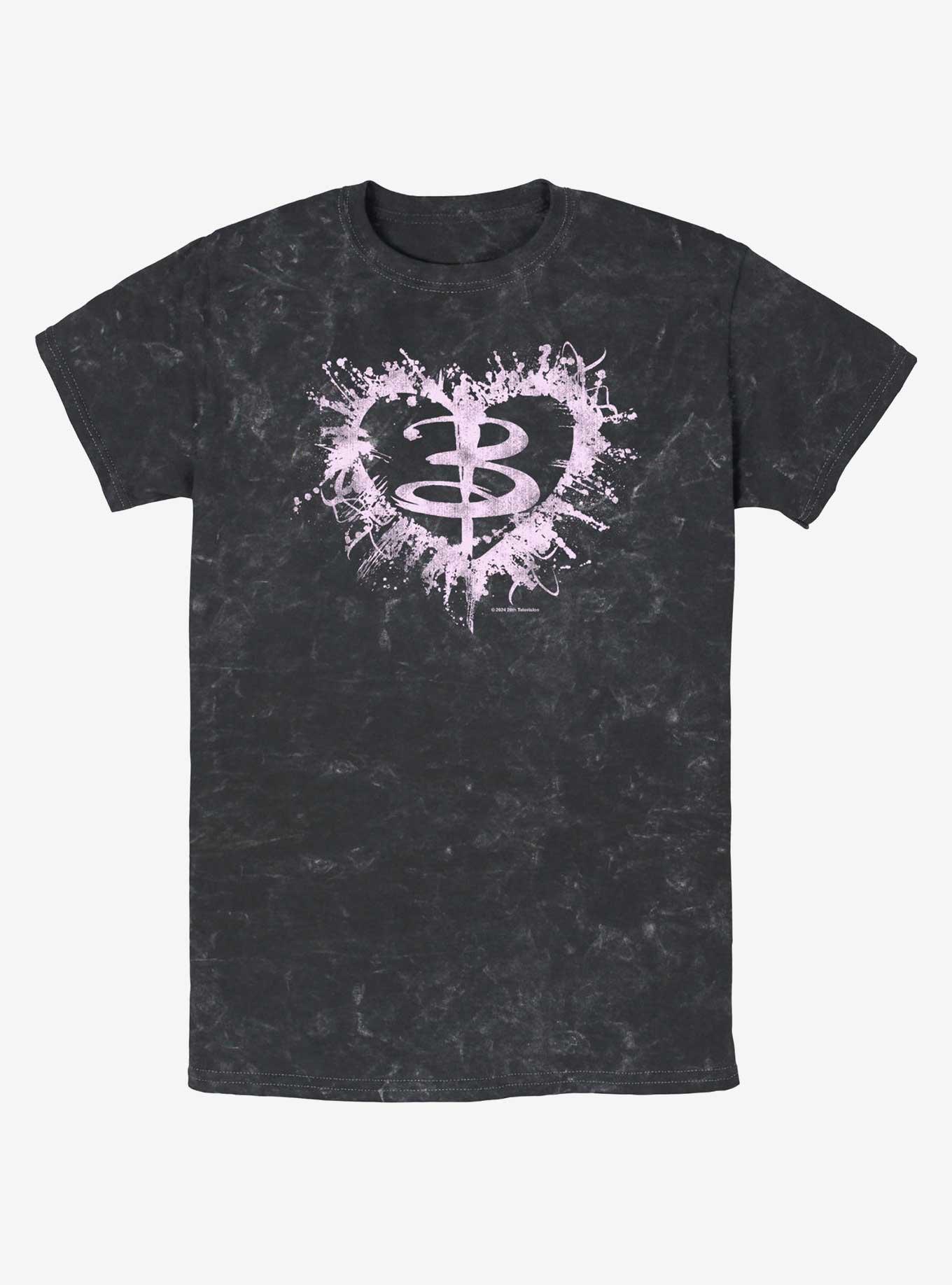 Buffy The Vampire Slayer Buffy Heart Logo Mineral Wash T-Shirt, , hi-res