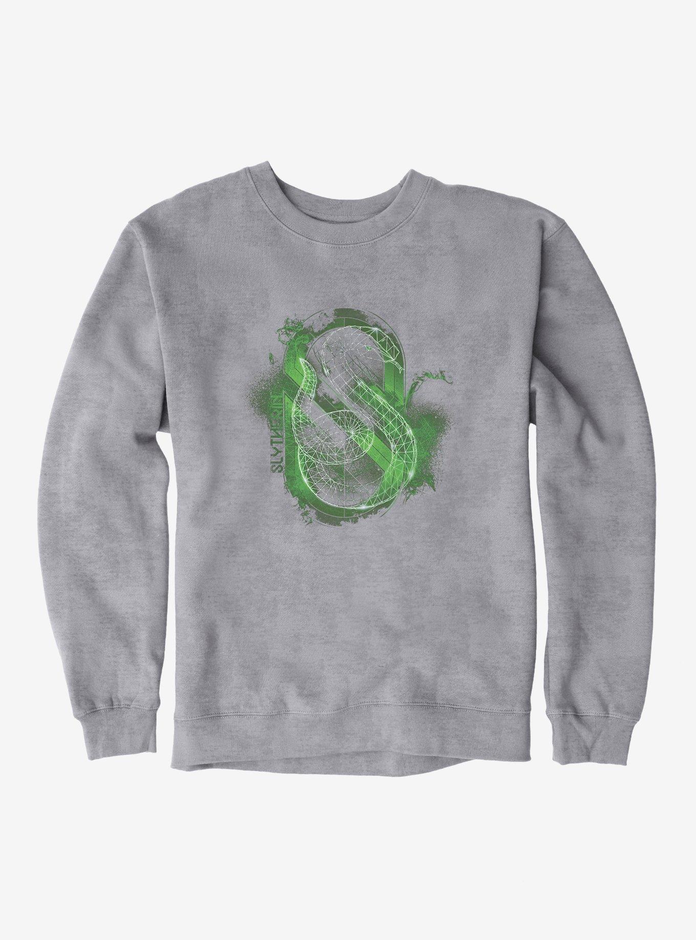 Harry Potter Slytherin Logo Outline Black Sweatshirt, , hi-res