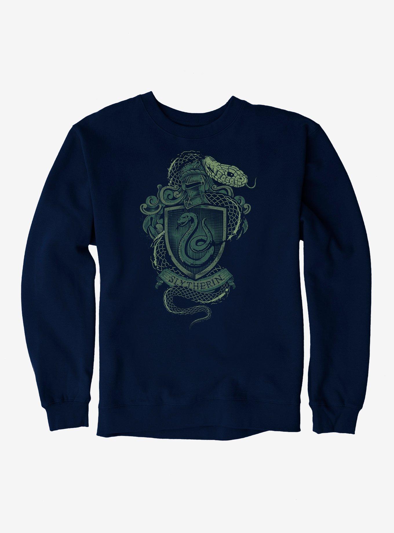 Harry Potter Slytherin Logo Sweatshirt, NAVY, hi-res
