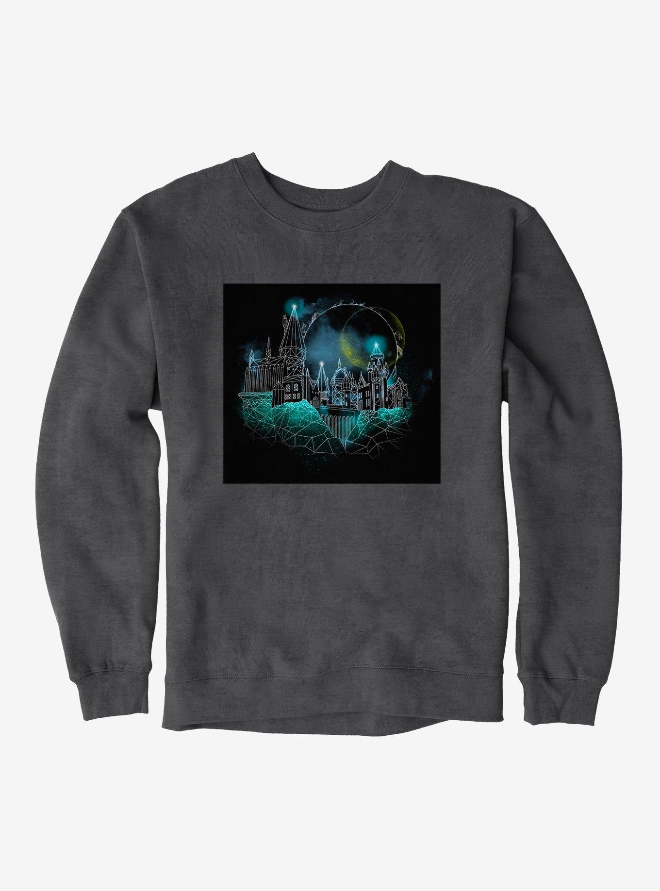 Harry Potter Hogwarts Castle Outline Sweatshirt, DARK HEATHER, hi-res