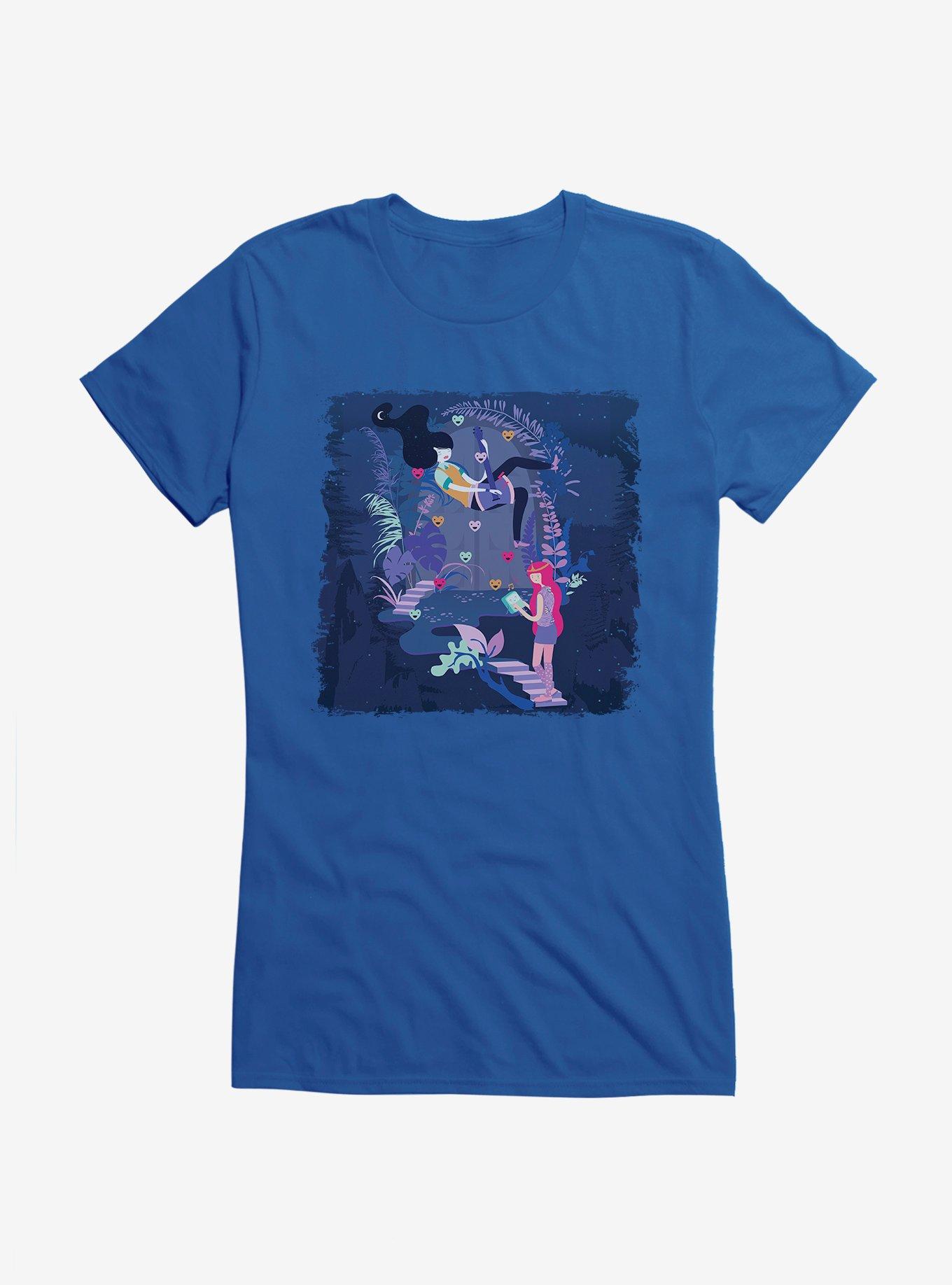 Adventure Time Jungle Hearts Girls T-Shirt, ROYAL, hi-res