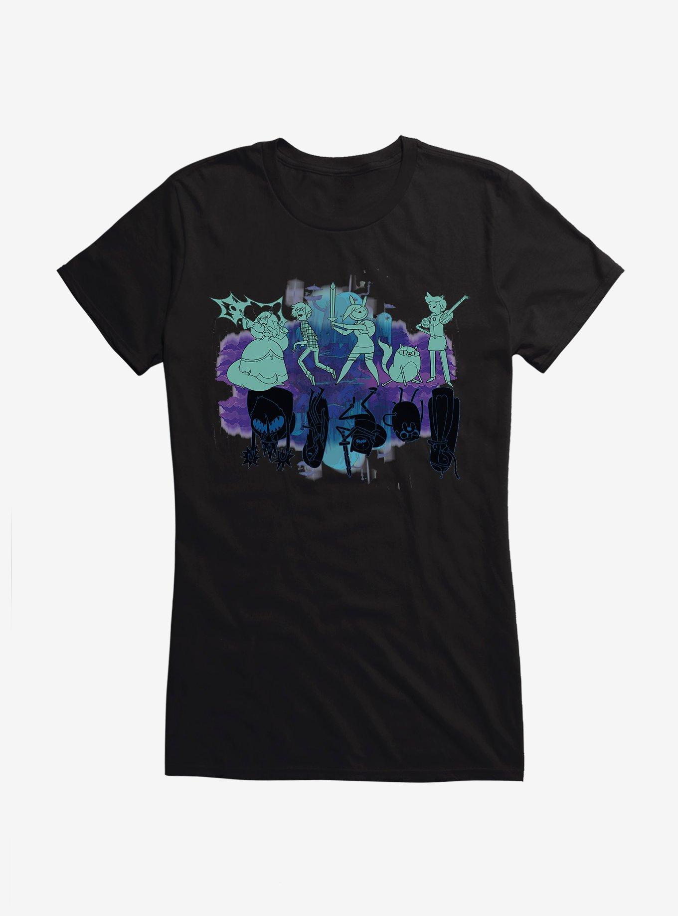 Adventure Time Upside Down Shadows Girls T-Shirt, BLACK, hi-res