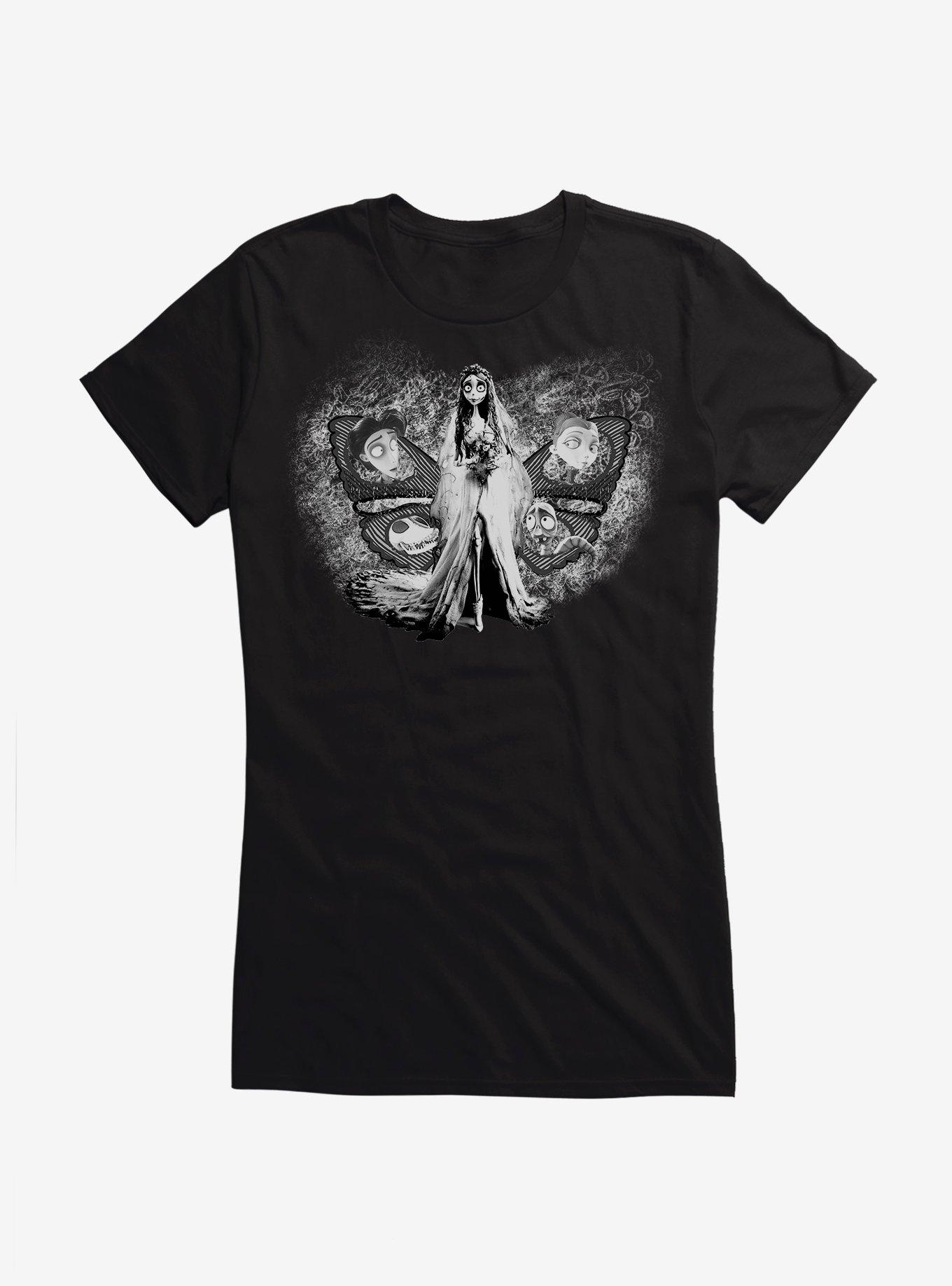 Corpse Bride Characters Butterfly Girls T-Shirt